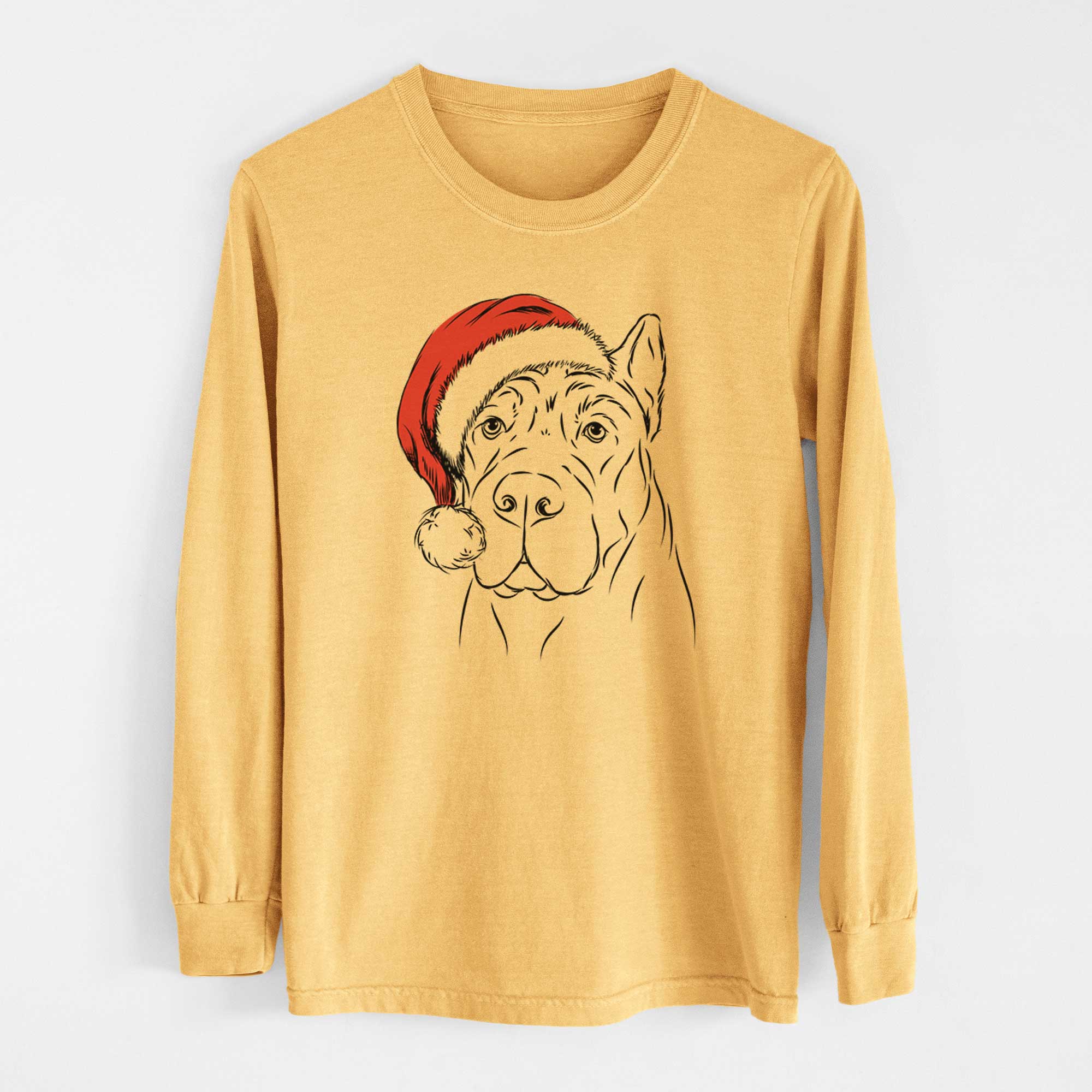 Santa Bearson the Cane Corso - Heavyweight 100% Cotton Long Sleeve