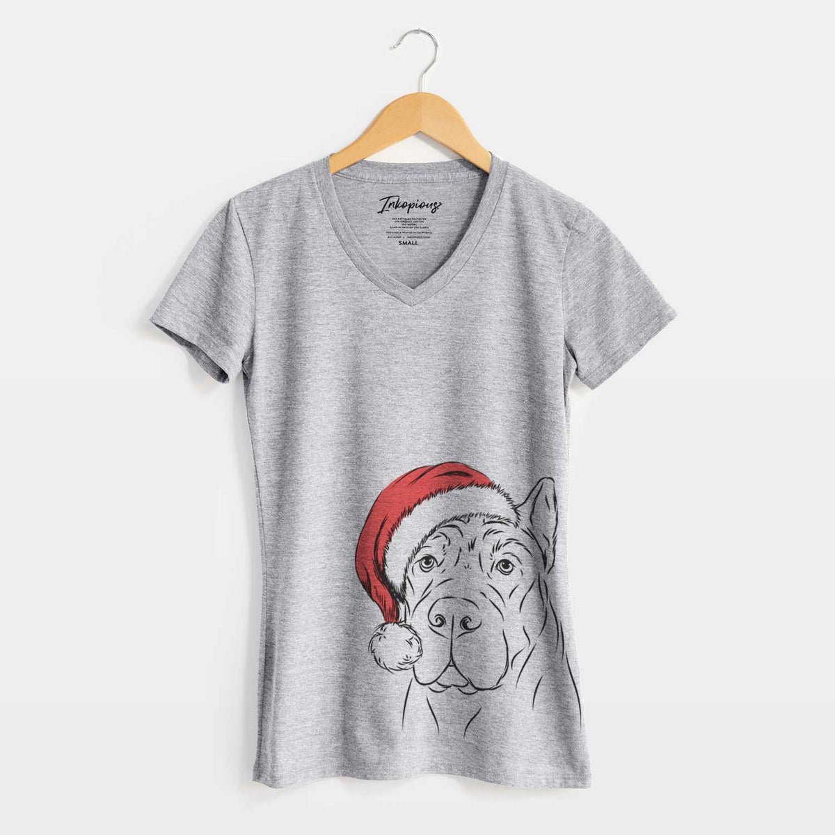 Santa Bearson the Cane Corso - Women's V-neck Shirt