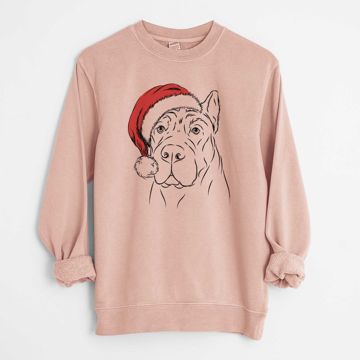 Santa Bearson the Cane Corso - Unisex Pigment Dyed Crew Sweatshirt