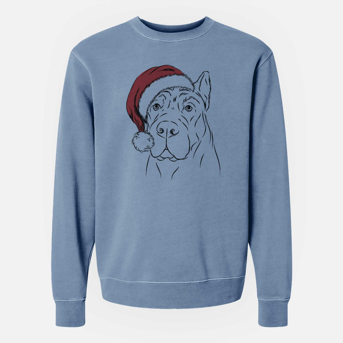 Santa Bearson the Cane Corso - Unisex Pigment Dyed Crew Sweatshirt