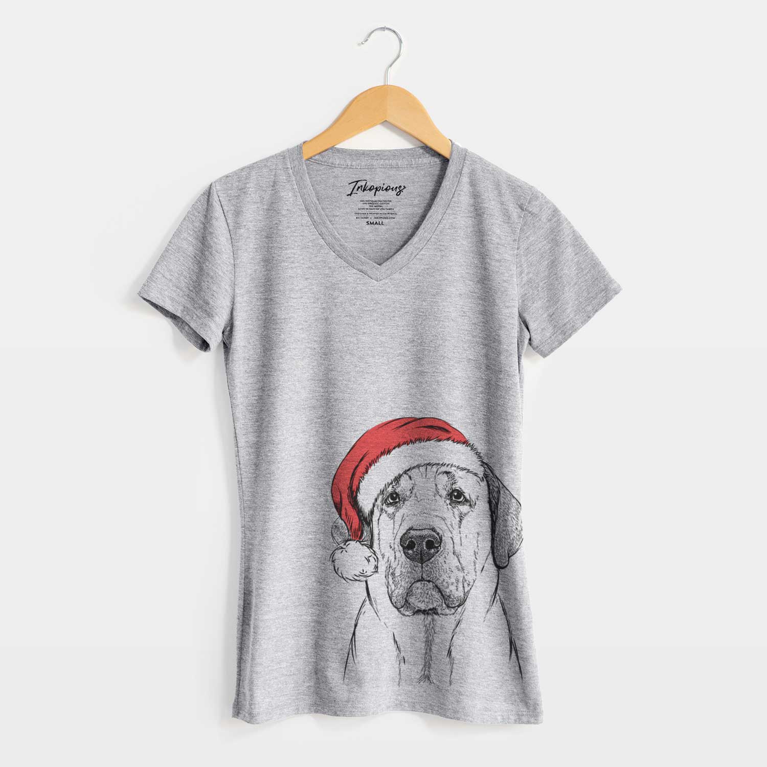 Santa Beau the Broholmer - Women's V-neck Shirt