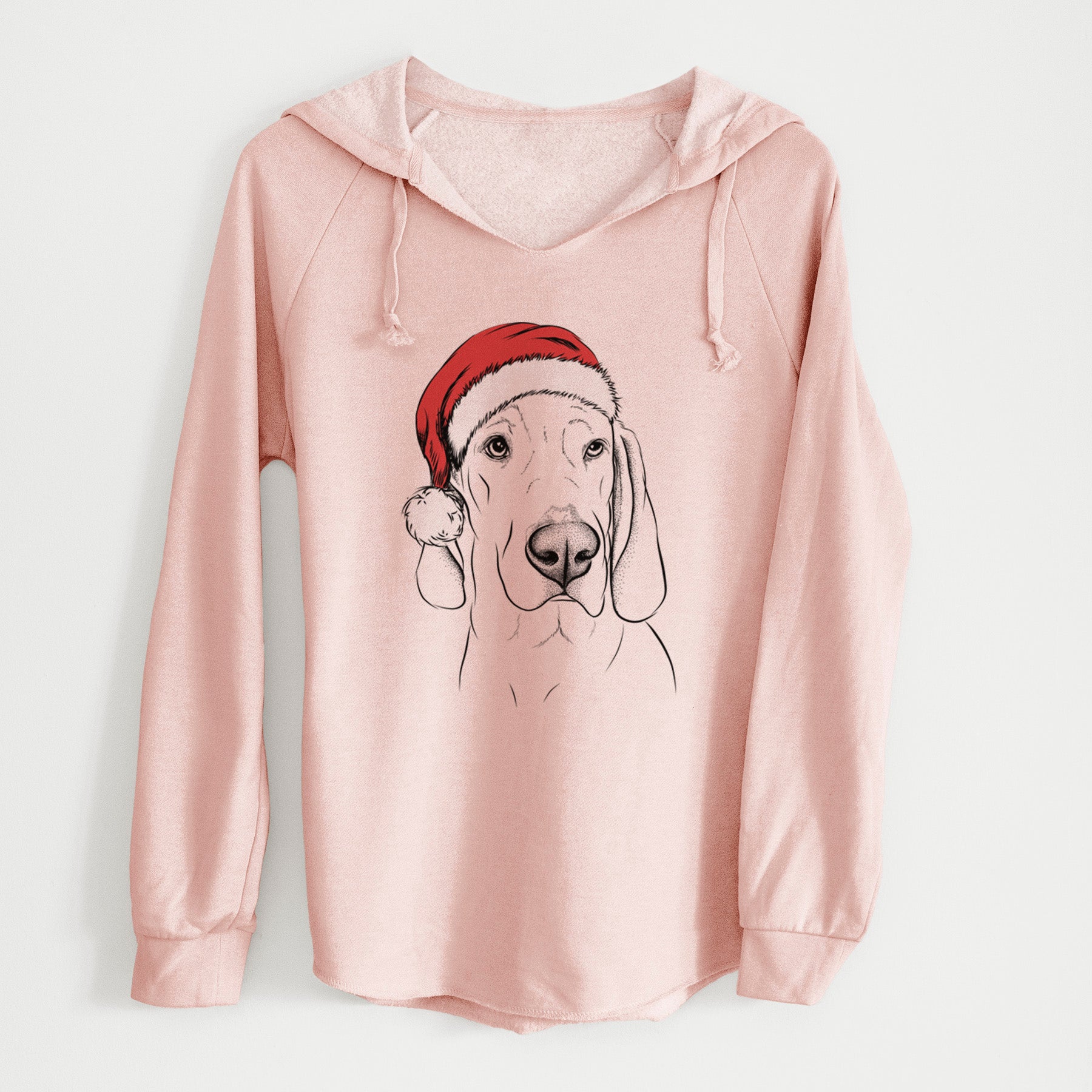 Santa Beauregard the American Redbone Coonhound - Cali Wave Hooded Sweatshirt