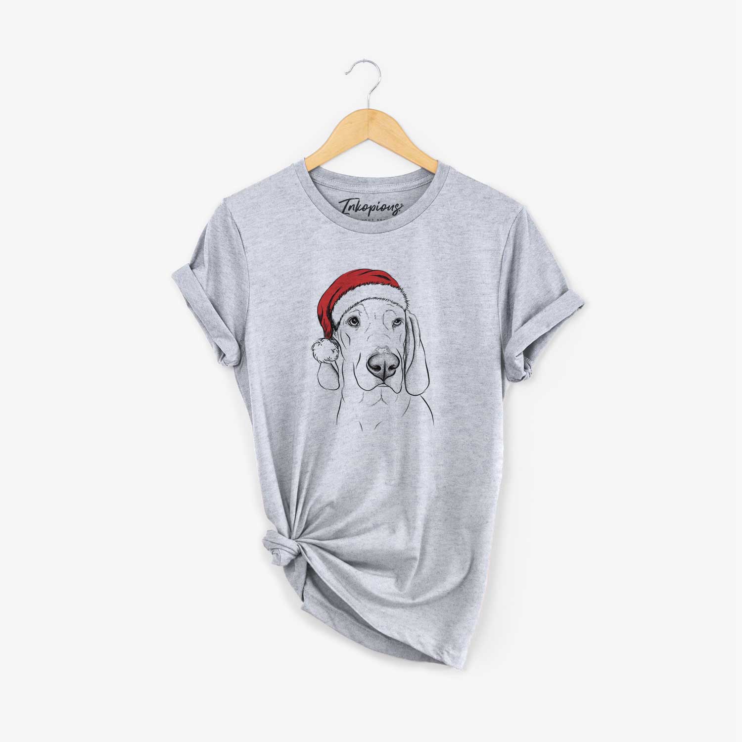 Santa Beauregard the American Redbone Coonhound - Unisex Crewneck