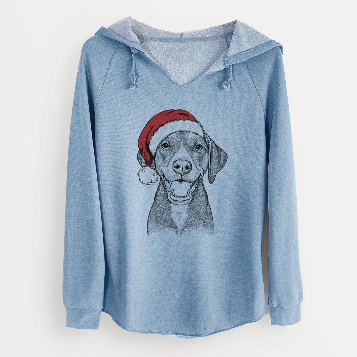 Santa Beaver the Hound Mix - Cali Wave Hooded Sweatshirt