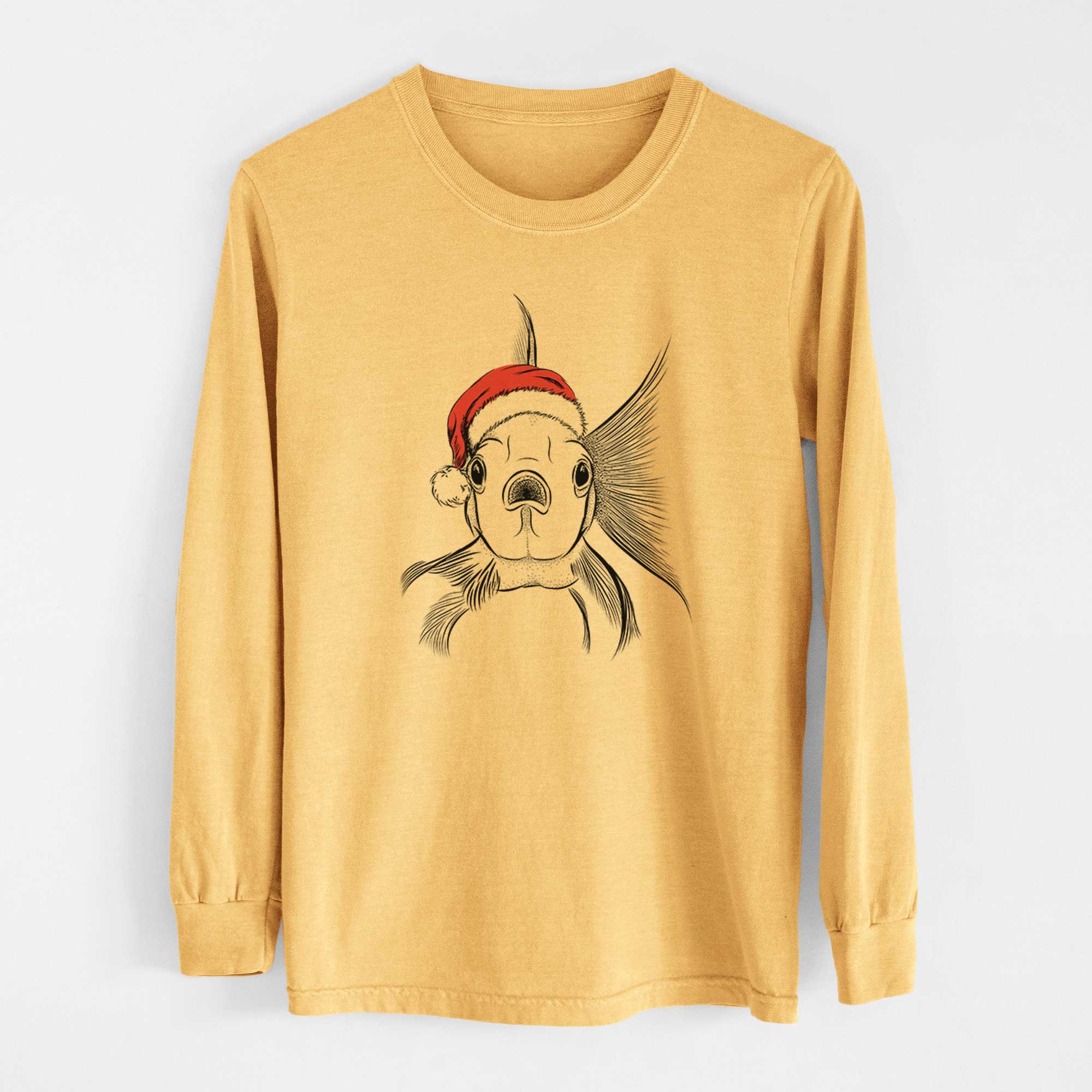 Santa Beefcake the Goldfish - Heavyweight 100% Cotton Long Sleeve