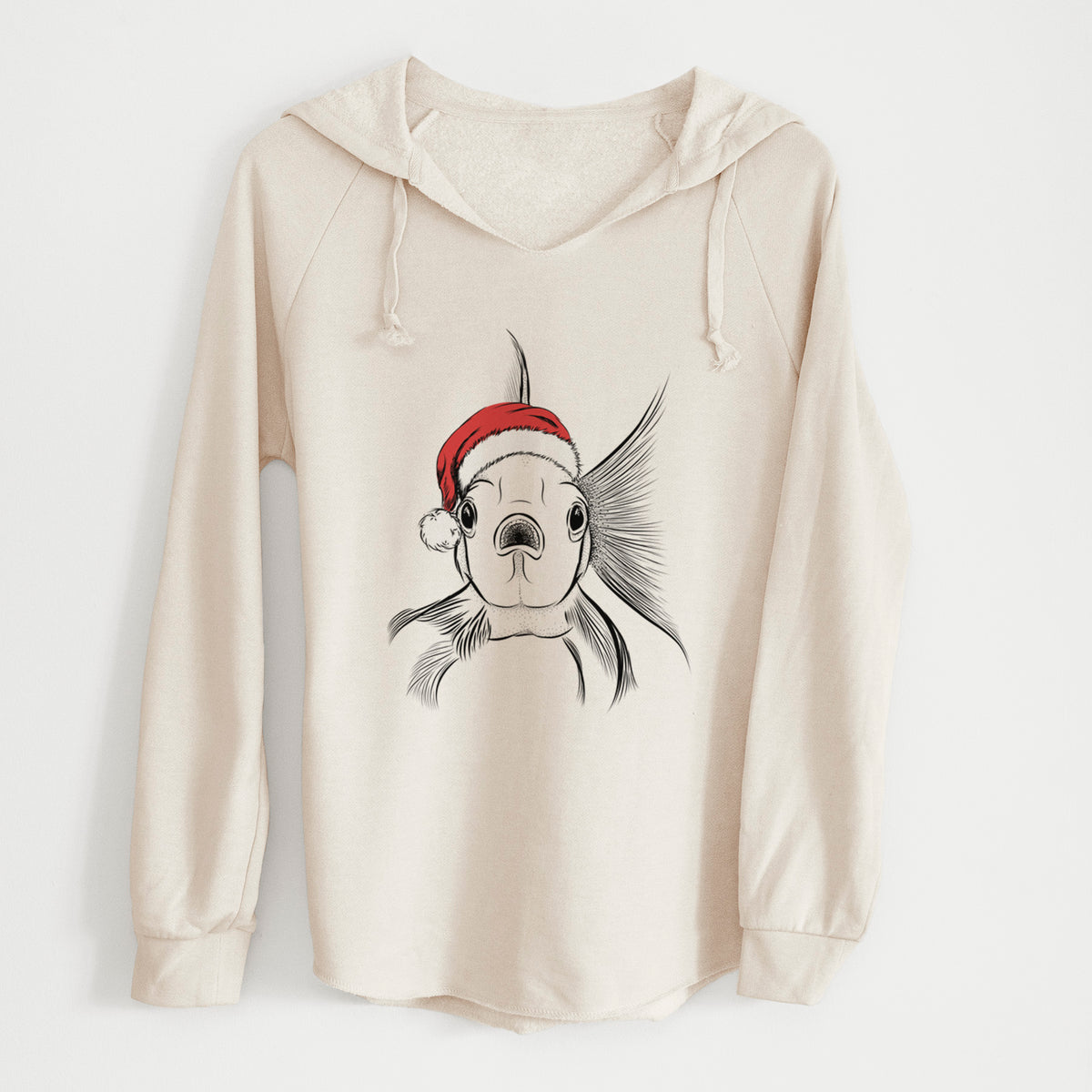 Santa Beefcake the Goldfish - Cali Wave Hooded Sweatshirt