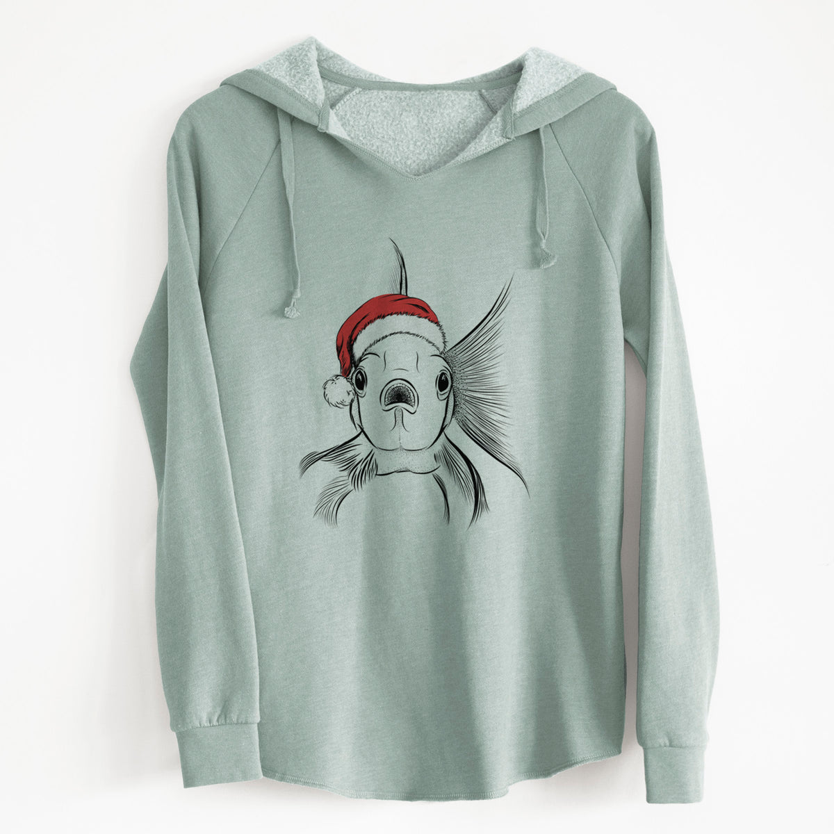 Santa Beefcake the Goldfish - Cali Wave Hooded Sweatshirt