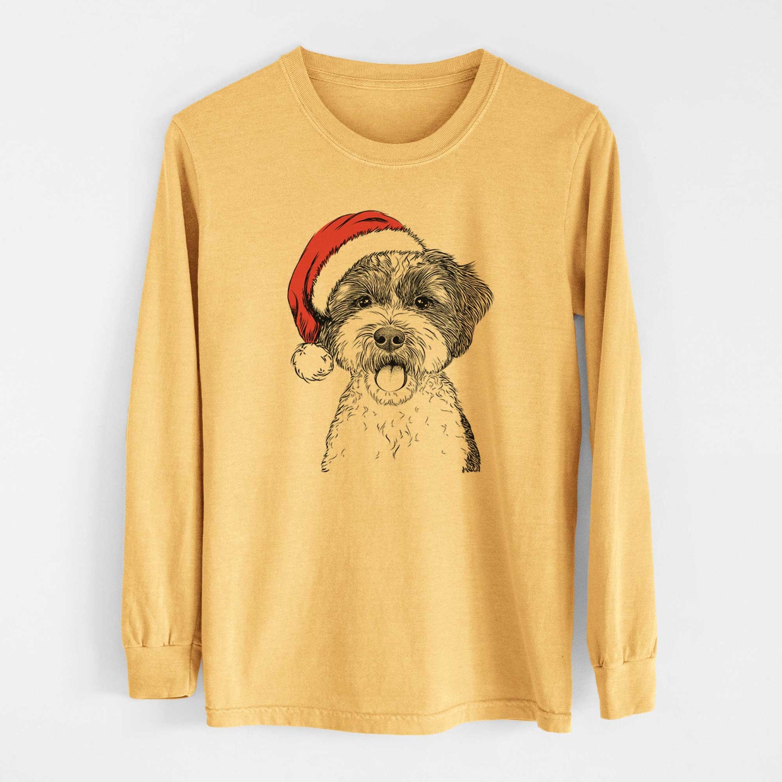 Santa Bella the Cockapoo - Heavyweight 100% Cotton Long Sleeve