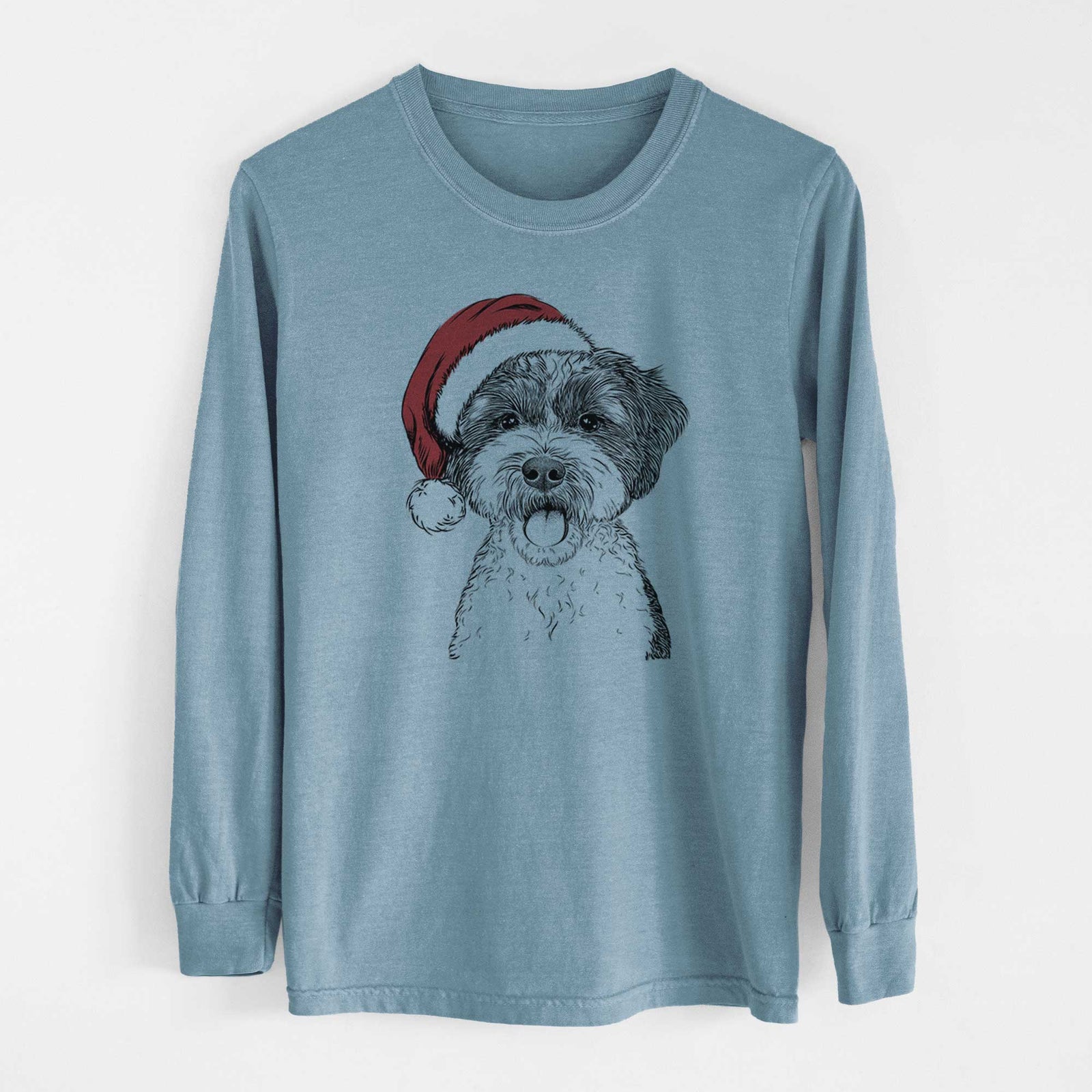 Santa Bella the Cockapoo - Heavyweight 100% Cotton Long Sleeve