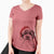 Santa Bella the Cockapoo - Women's V-neck Shirt