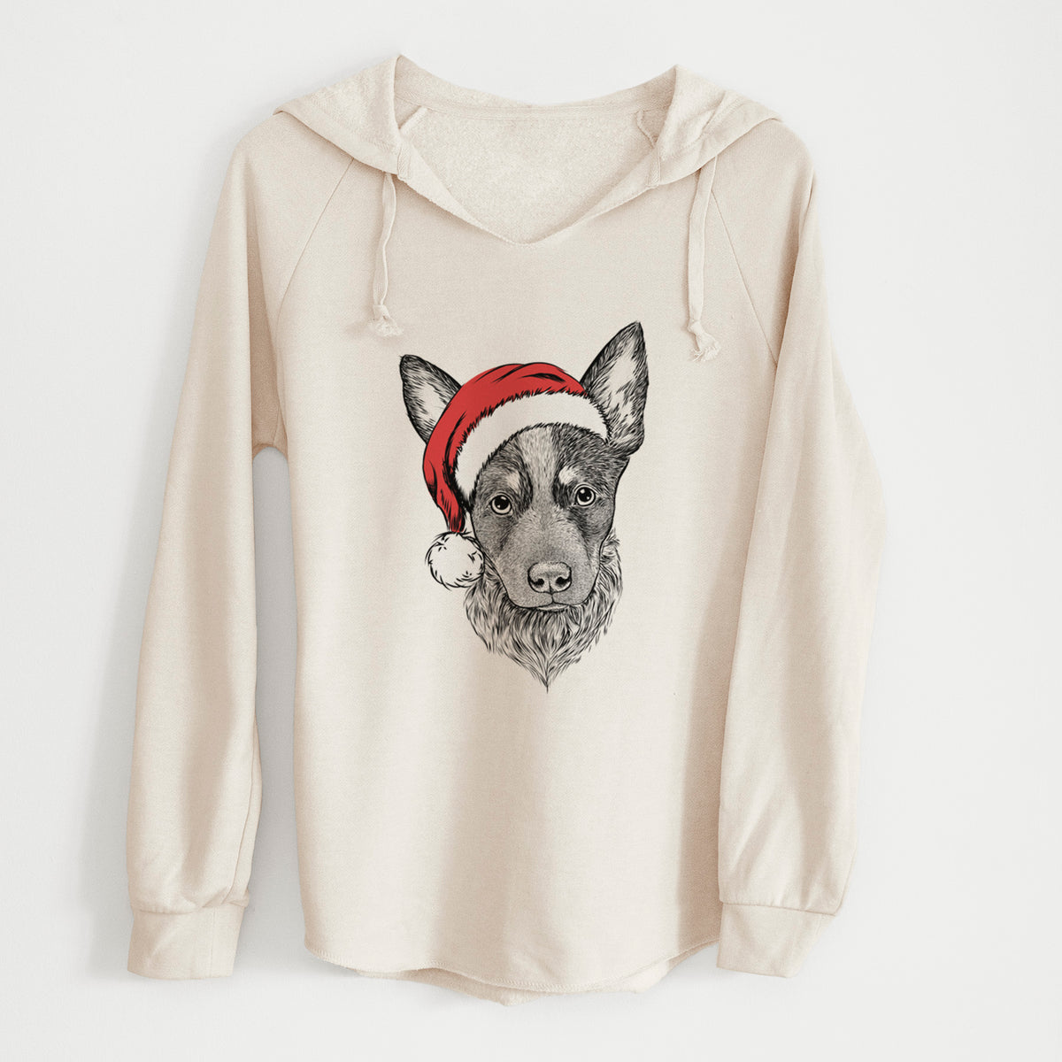 Santa Bella the Blue Heeler Puppy - Cali Wave Hooded Sweatshirt