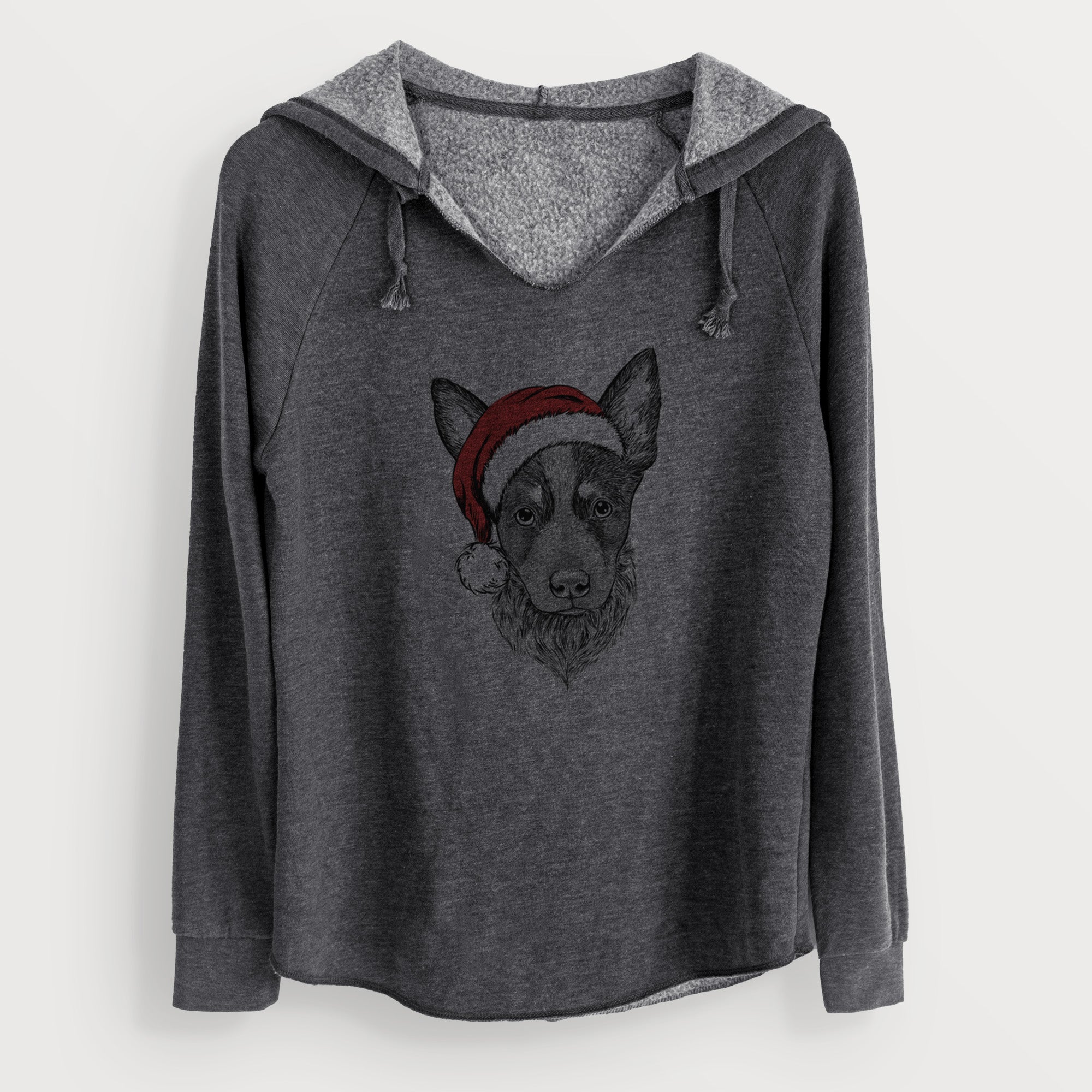 Santa Bella the Blue Heeler Puppy - Cali Wave Hooded Sweatshirt