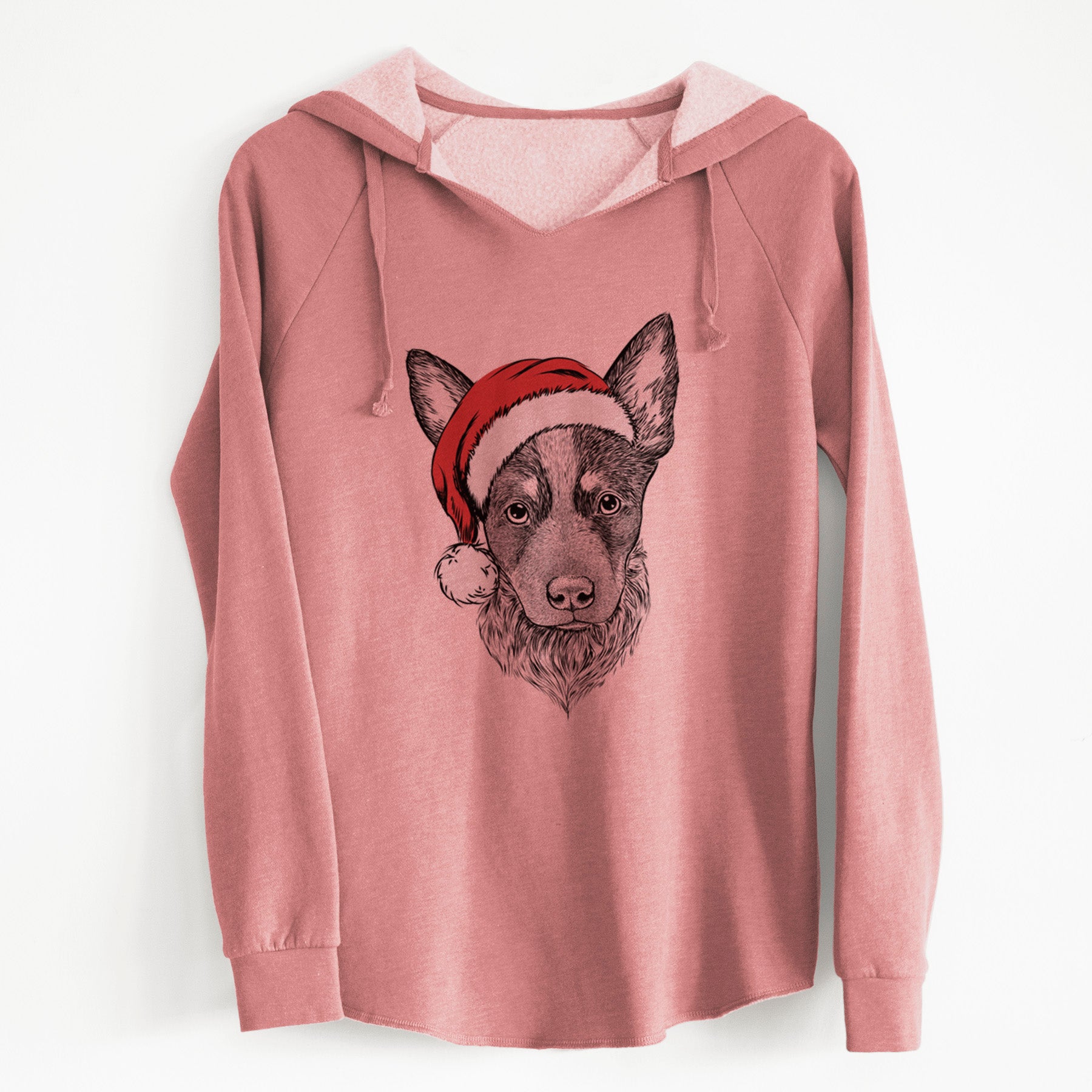 Santa Bella the Blue Heeler Puppy - Cali Wave Hooded Sweatshirt