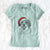 Santa Belle the Australian Shepherd Mix - Women's V-neck Shirt