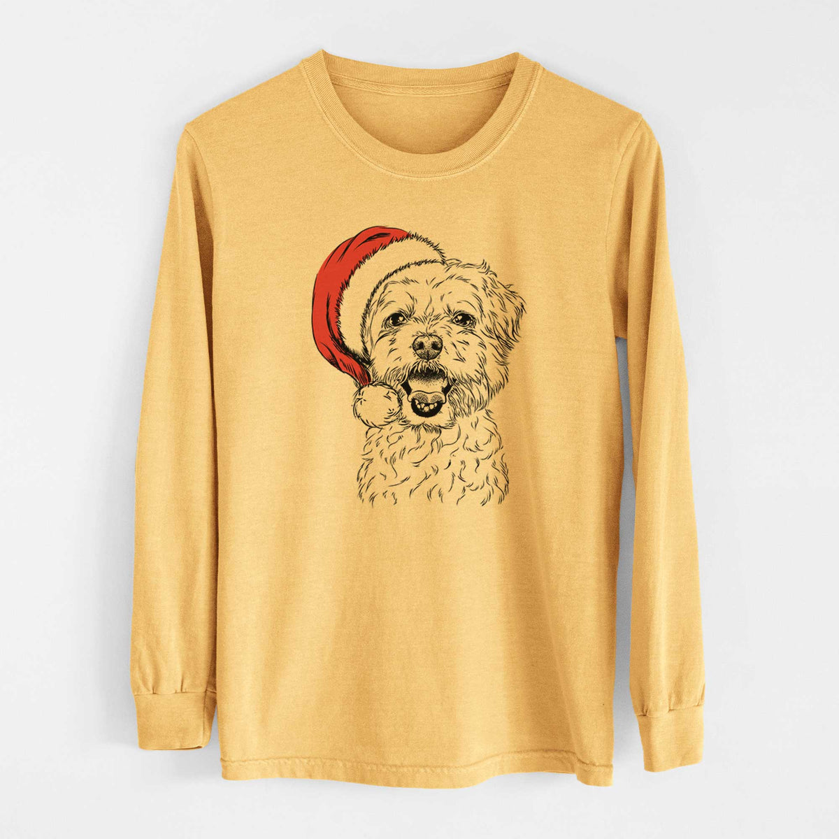 Santa Belle the Maltipoo - Heavyweight 100% Cotton Long Sleeve