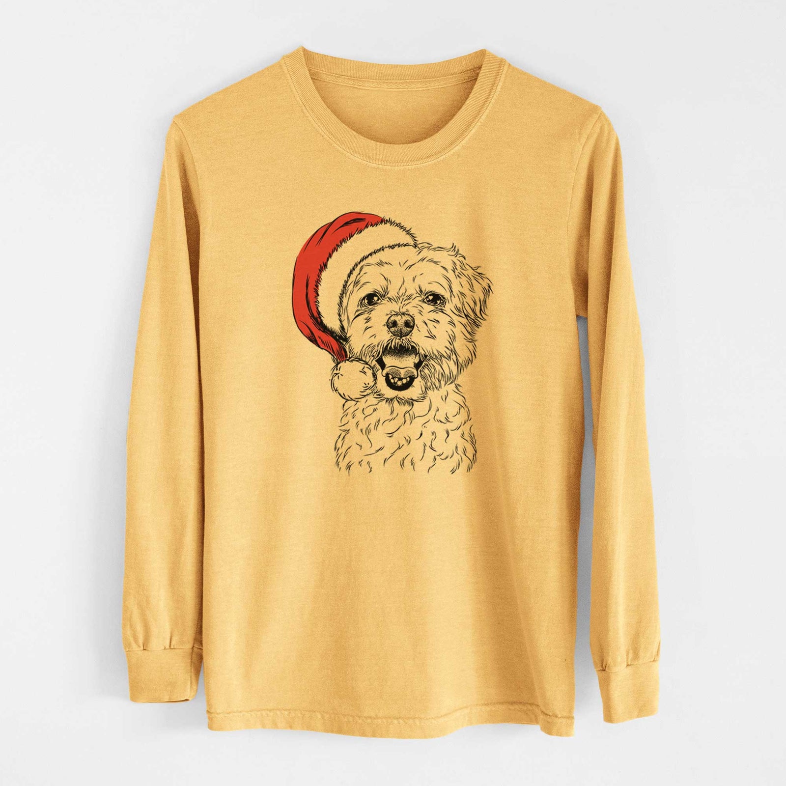 Santa Belle the Maltipoo - Heavyweight 100% Cotton Long Sleeve