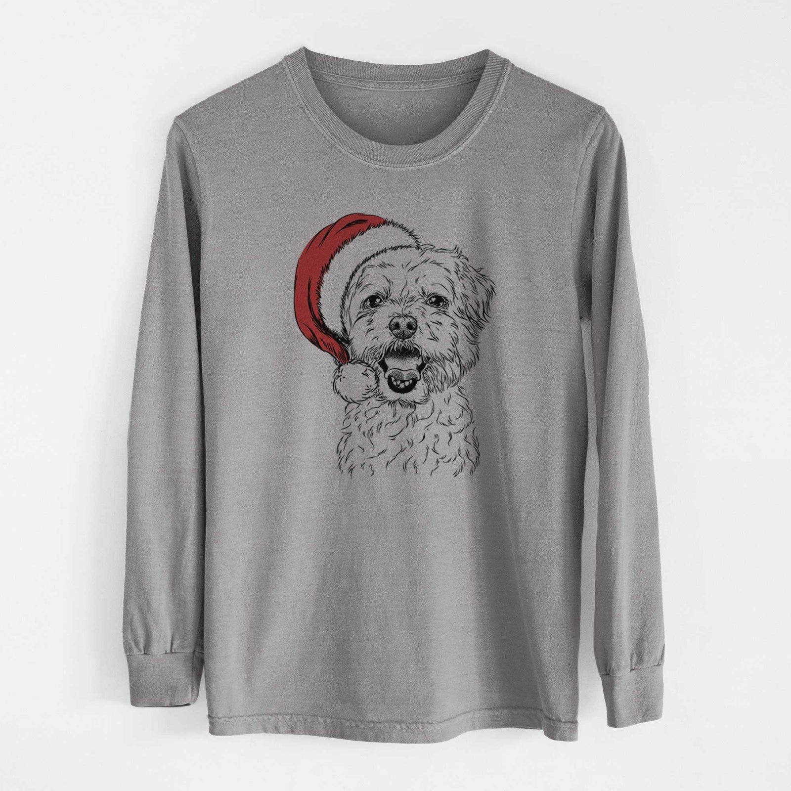 Santa Belle the Maltipoo - Heavyweight 100% Cotton Long Sleeve