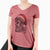 Santa Bender the Rottweiler - Women's V-neck Shirt