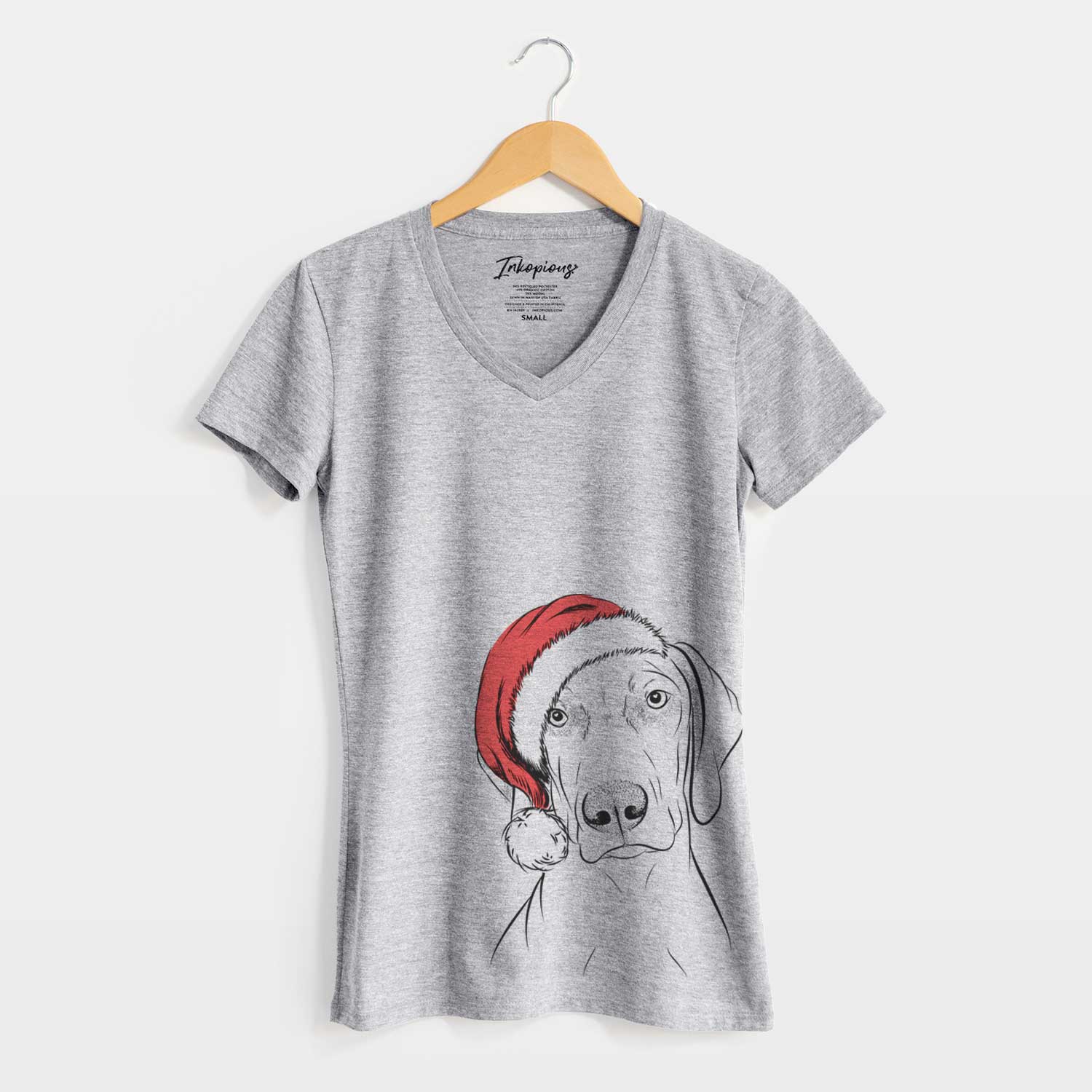 Santa Benelli the Vizsla - Women's V-neck Shirt