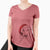 Santa Benelli the Vizsla - Women's V-neck Shirt