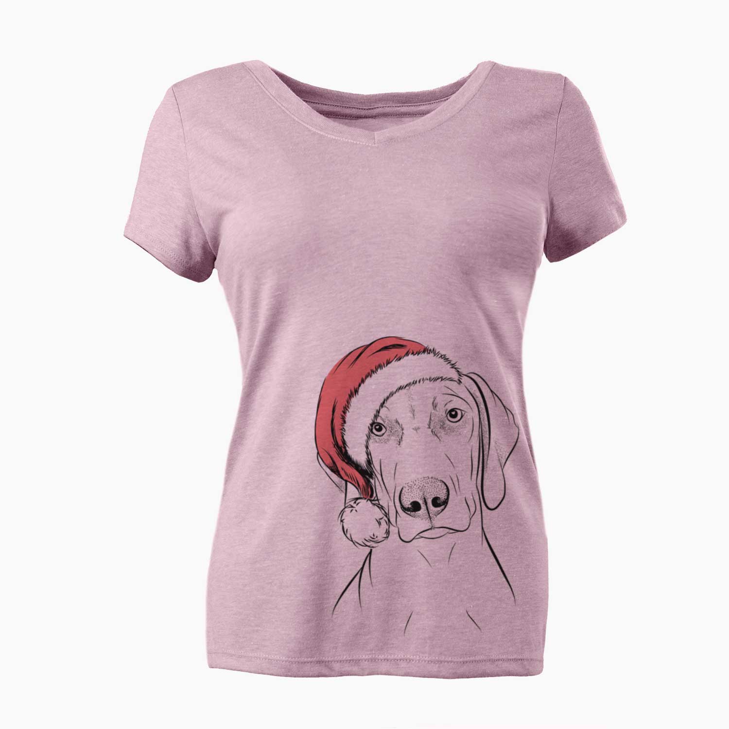 Santa Benelli the Vizsla - Women's V-neck Shirt