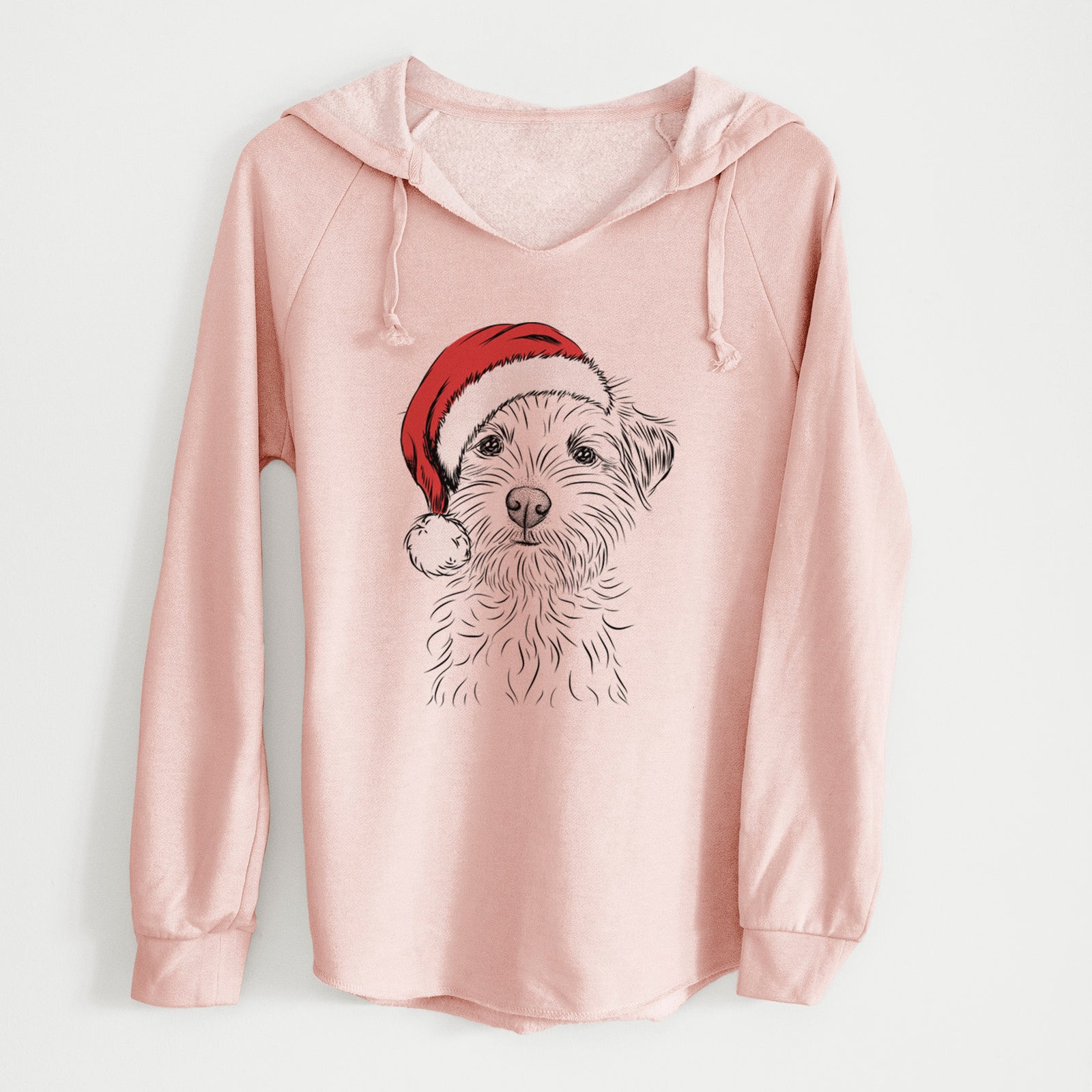 Santa Benjamin the Border Terrier - Cali Wave Hooded Sweatshirt