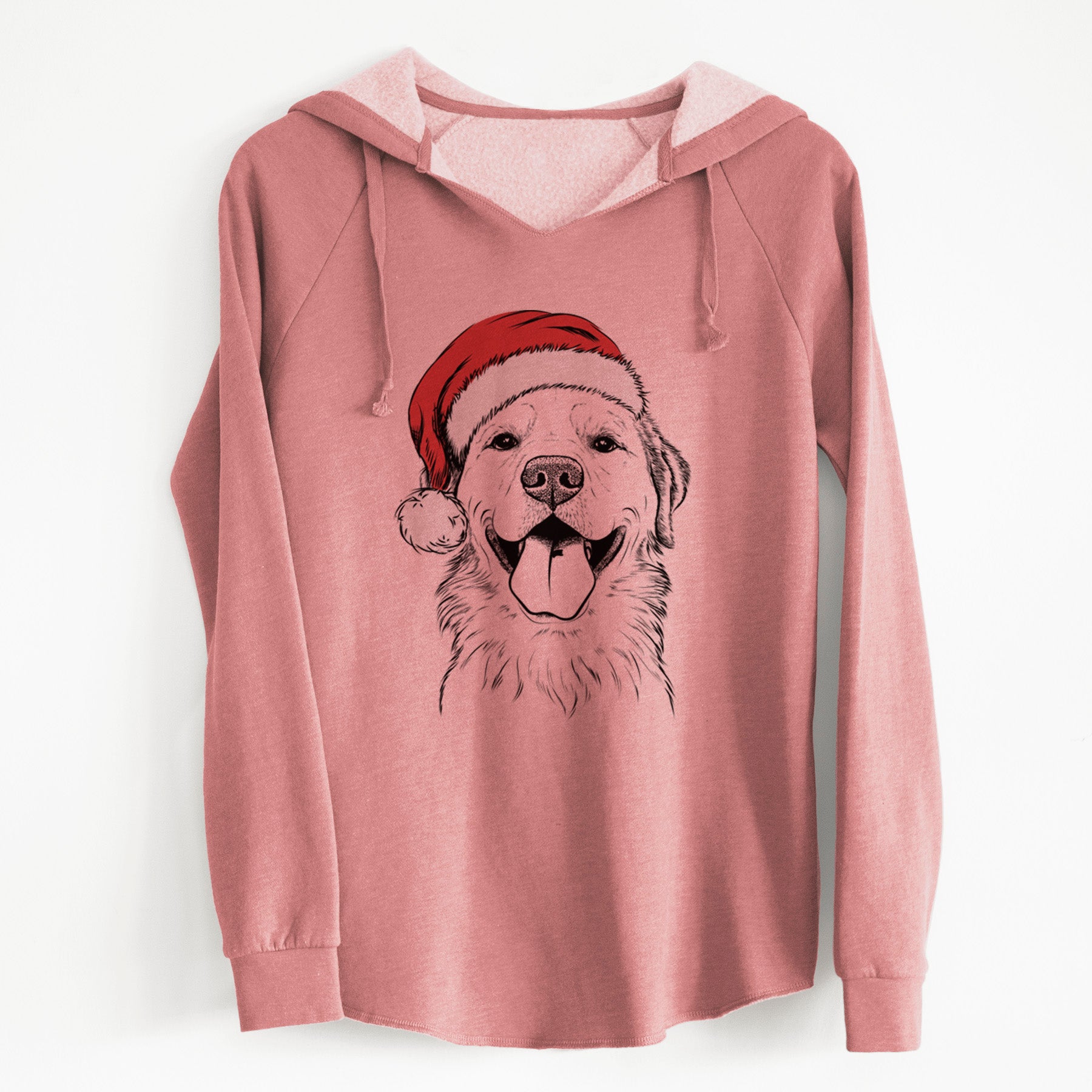 Santa Bennett the Golden Retriever - Cali Wave Hooded Sweatshirt