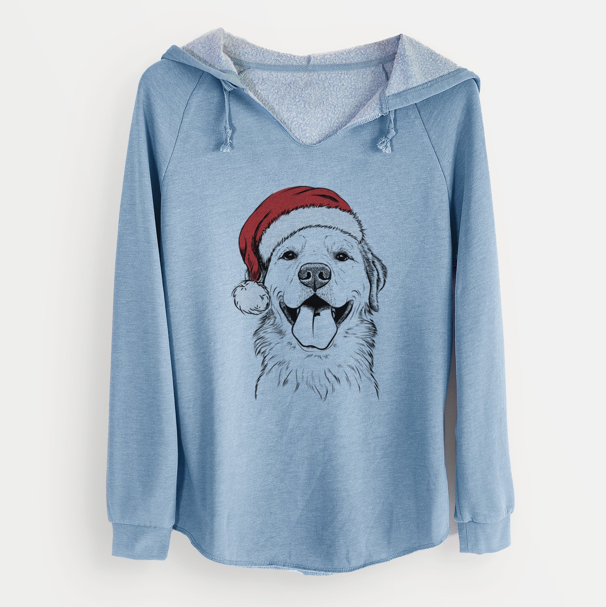 Santa Bennett the Golden Retriever - Cali Wave Hooded Sweatshirt