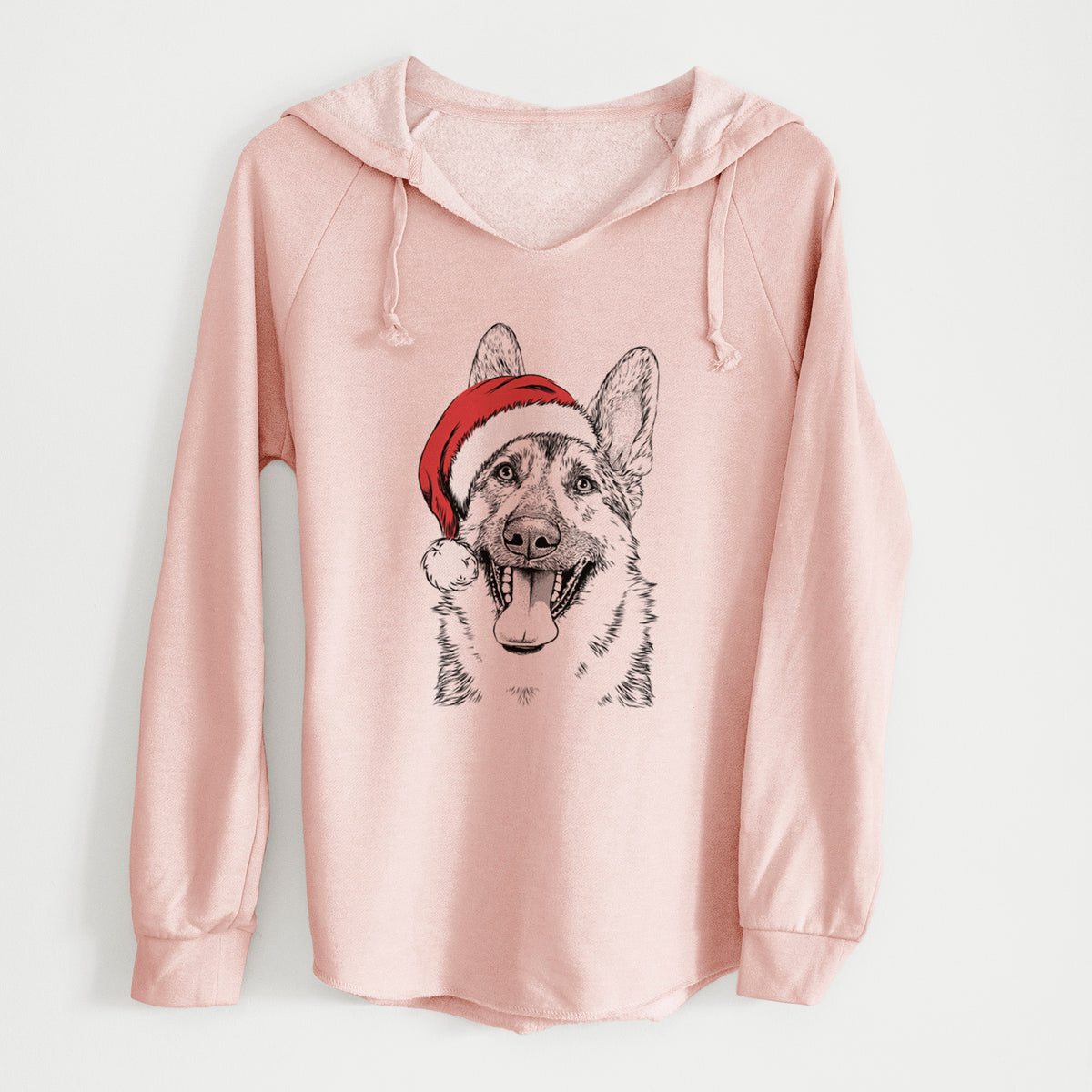 Santa Benson the German Shepherd - Cali Wave Hooded Sweatshirt