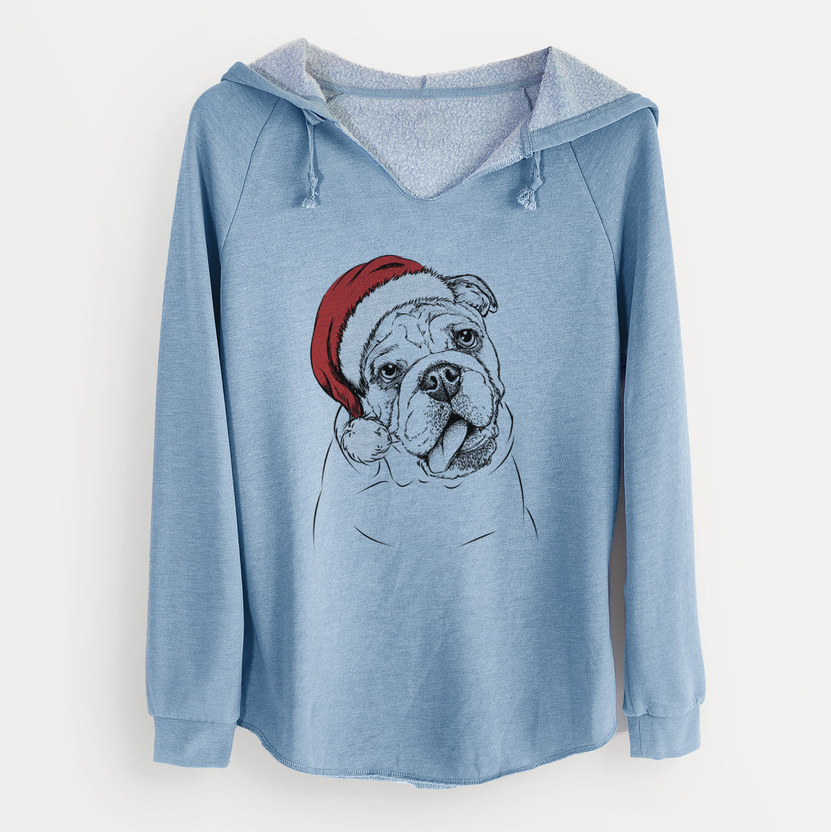Santa Benson the English Bulldog - Cali Wave Hooded Sweatshirt