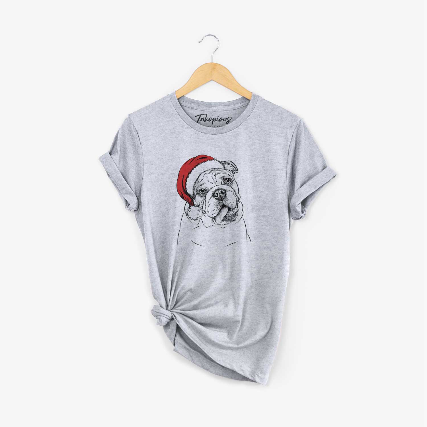 Santa Benson the English Bulldog - Unisex Crewneck