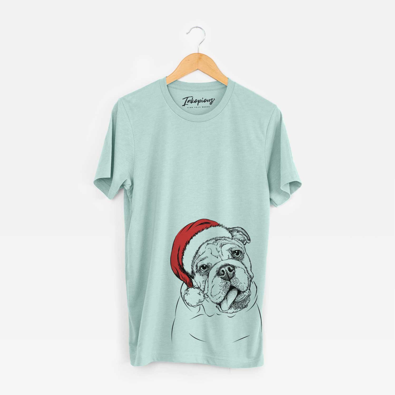 Santa Benson the English Bulldog - Unisex Crewneck