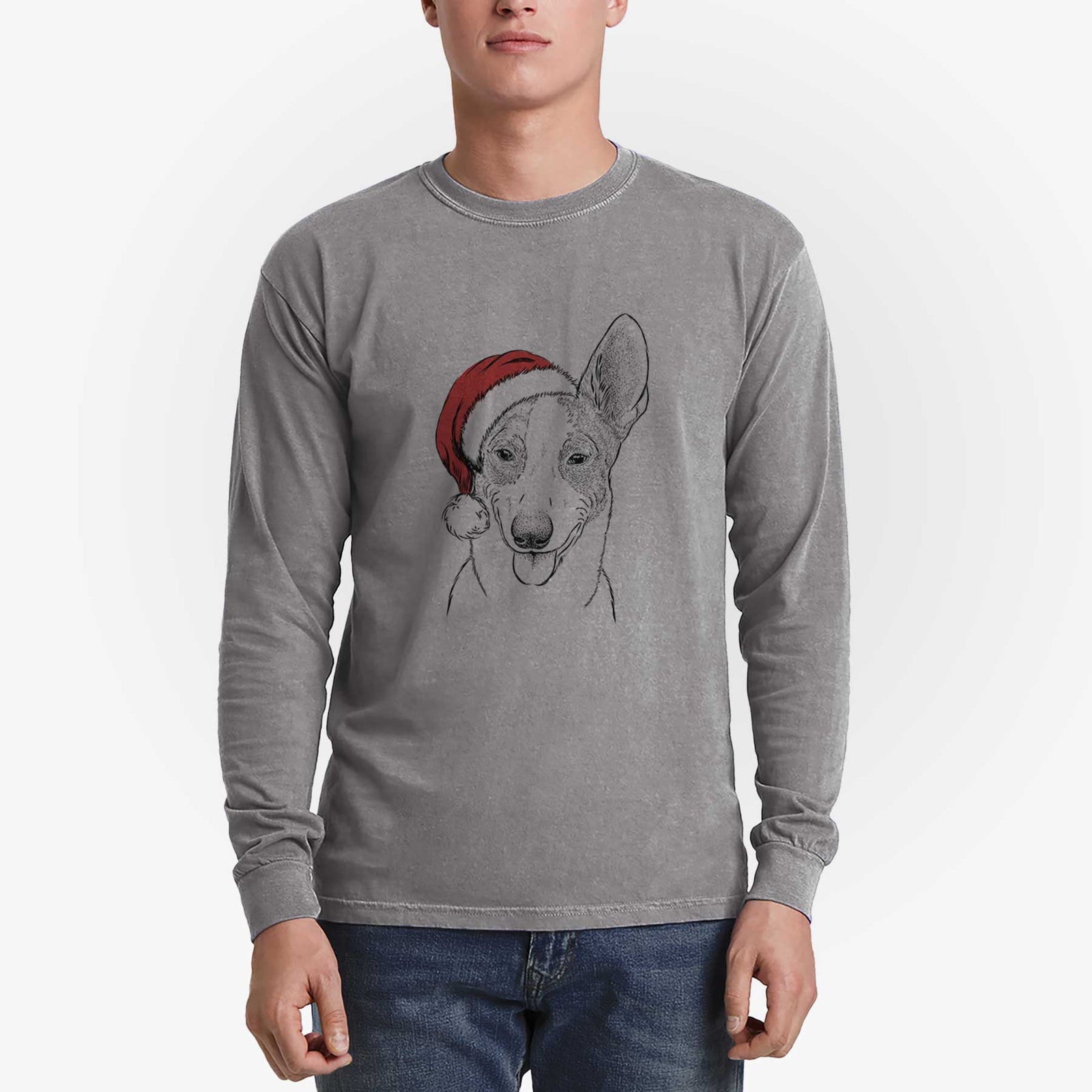 Santa Berlin the Carolina Dog - Heavyweight 100% Cotton Long Sleeve