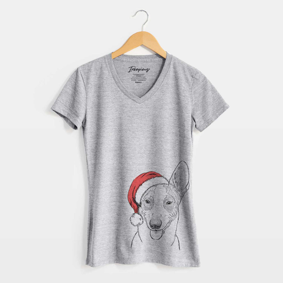 Santa Berlin the Carolina Dog - Women's V-neck Shirt