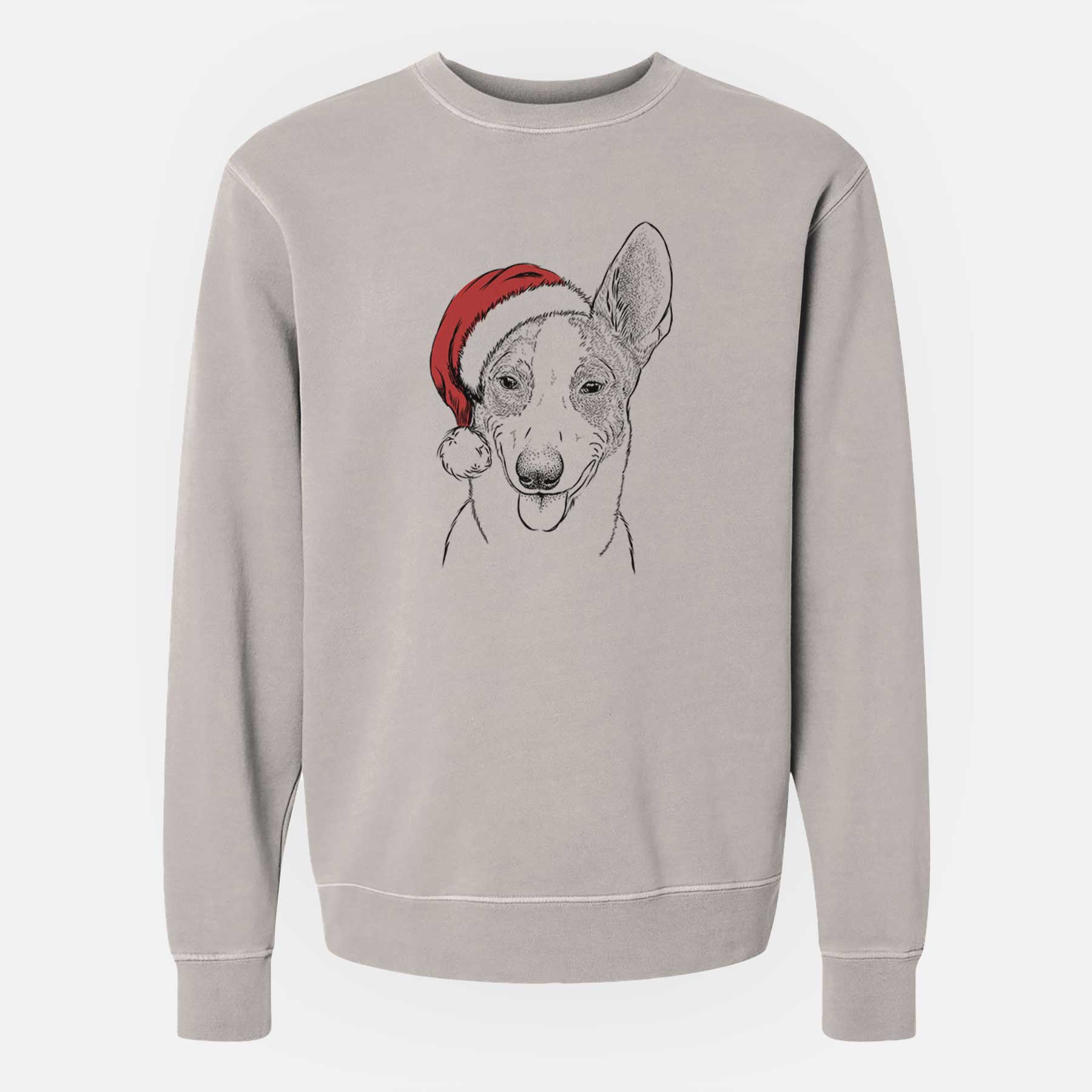 Santa Berlin the Carolina Dog - Unisex Pigment Dyed Crew Sweatshirt