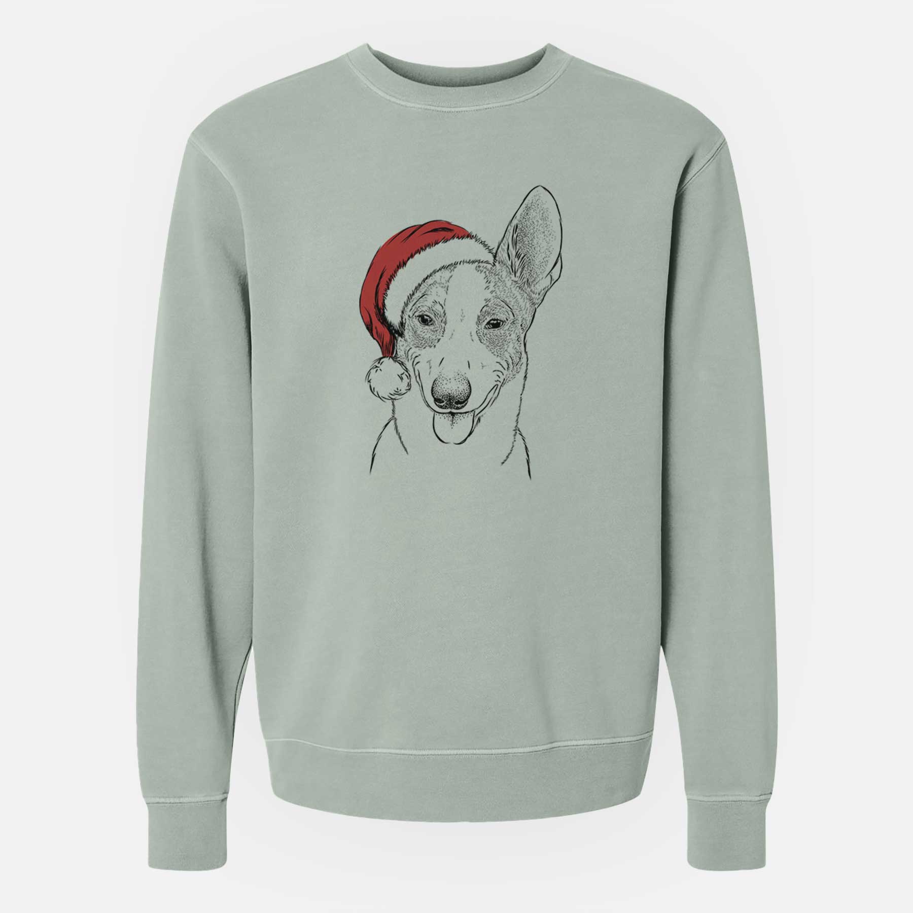 Santa Berlin the Carolina Dog - Unisex Pigment Dyed Crew Sweatshirt