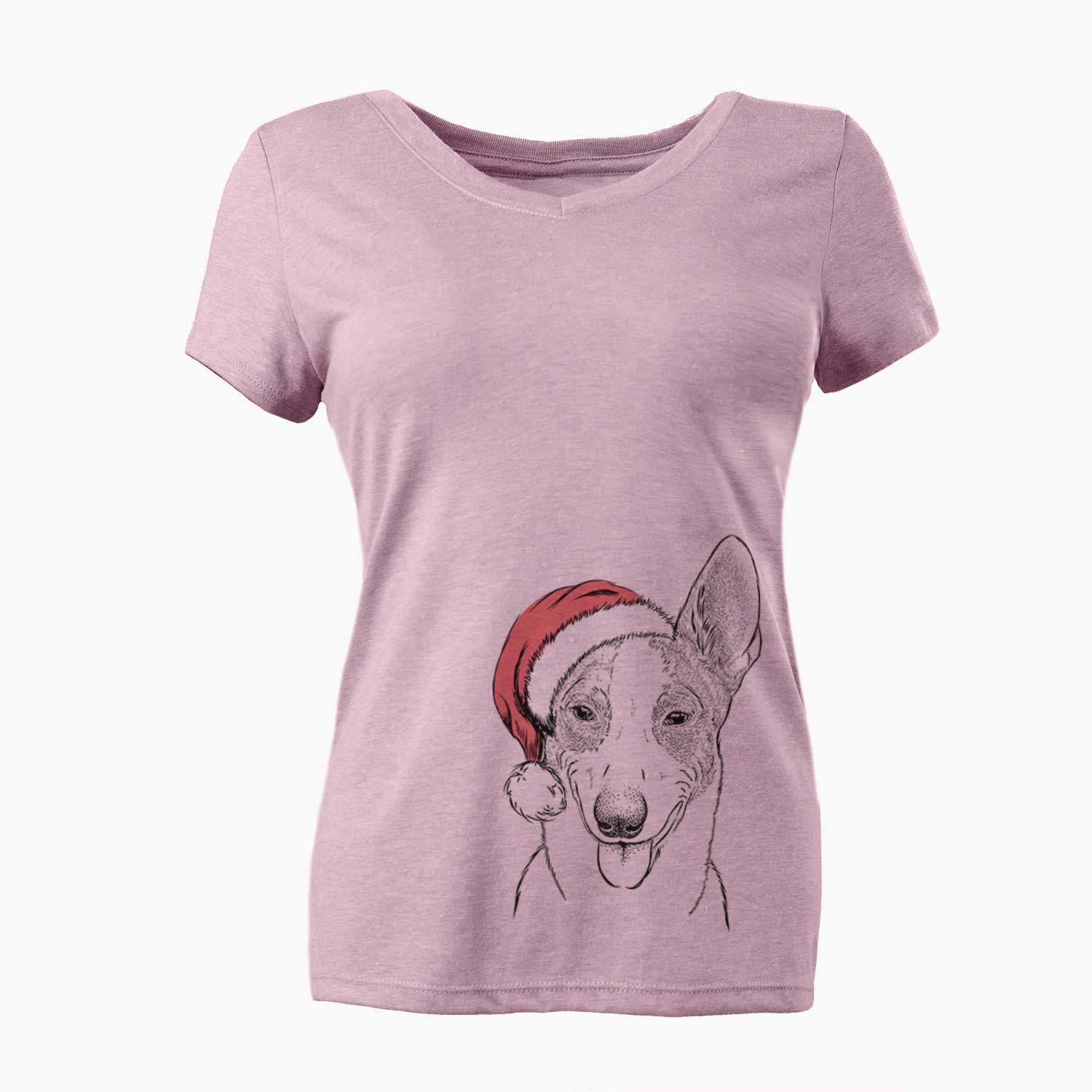 Santa Berlin the Carolina Dog - Women's V-neck Shirt