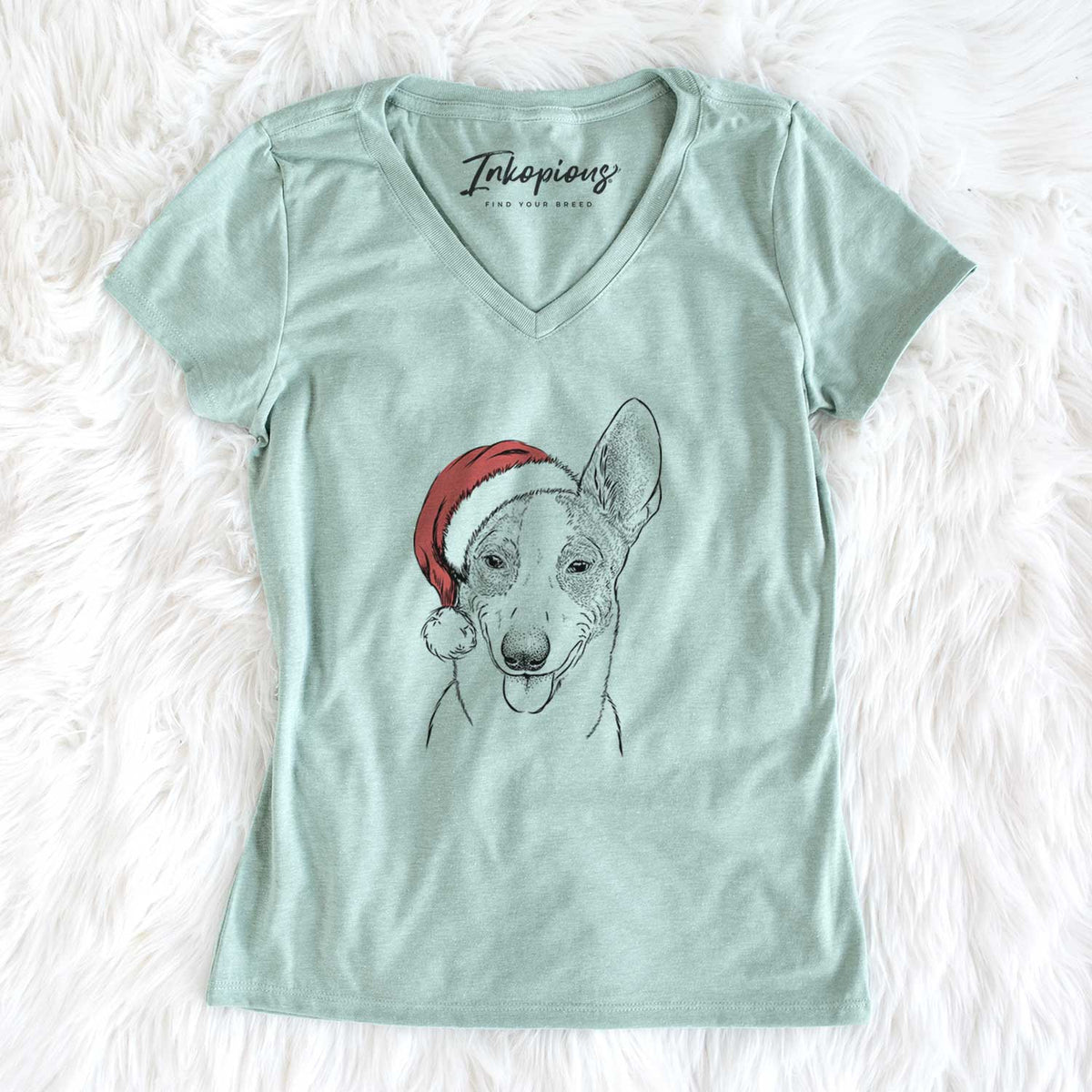 Santa Berlin the Carolina Dog - Women's V-neck Shirt