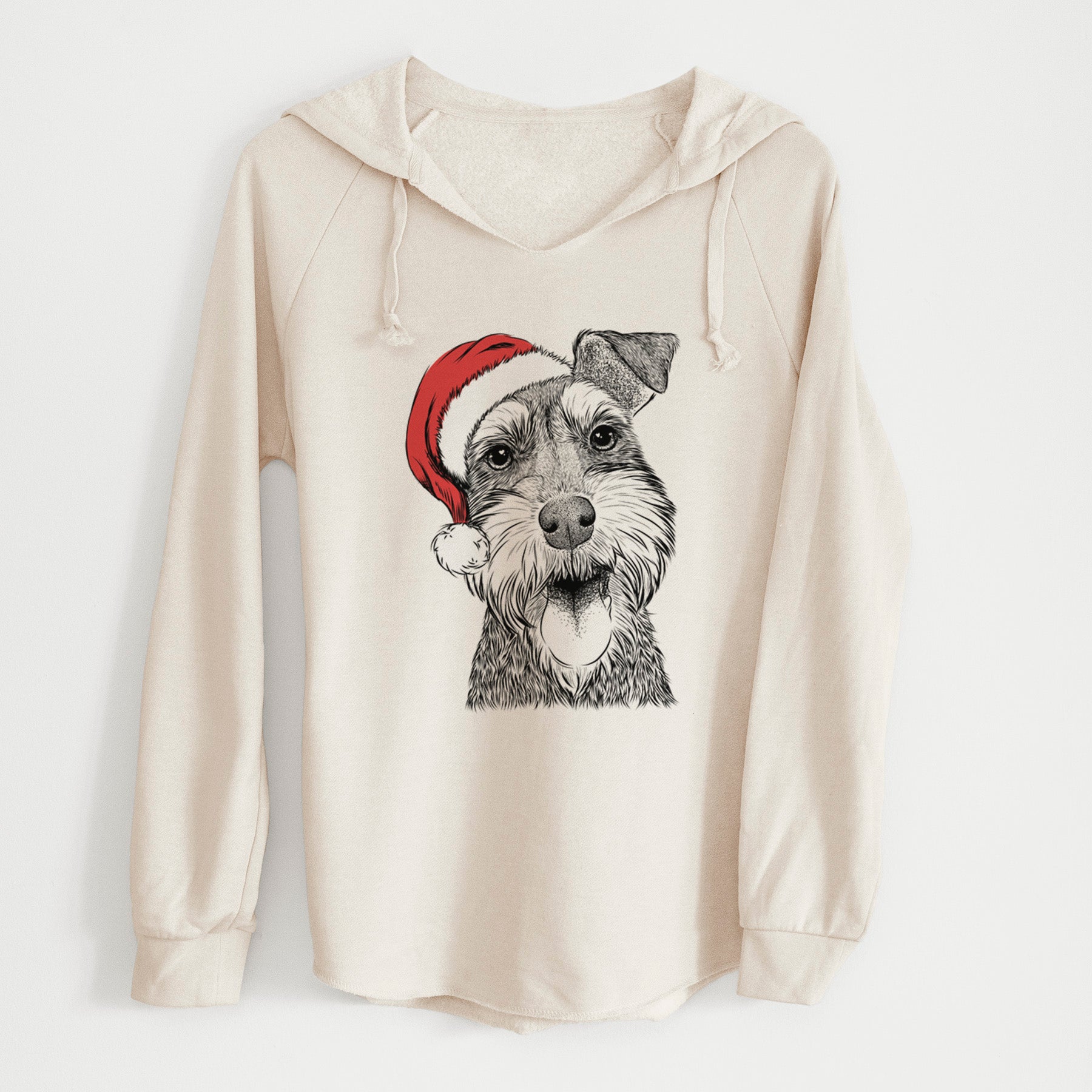 Santa Bernadette the Mini Schnauzer - Cali Wave Hooded Sweatshirt