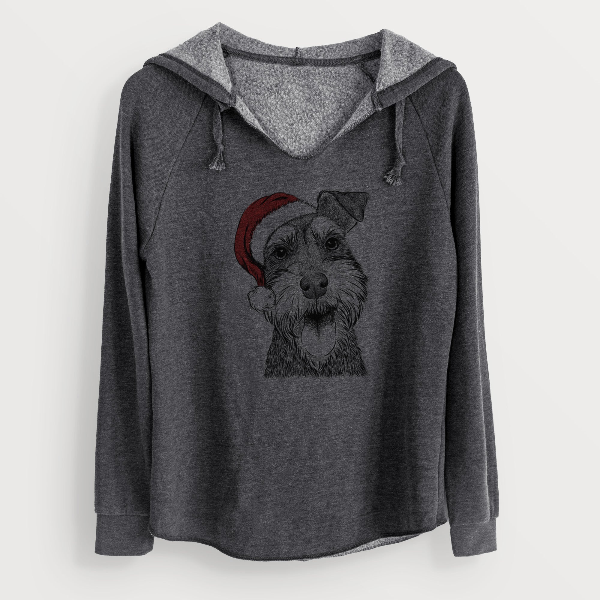 Santa Bernadette the Mini Schnauzer - Cali Wave Hooded Sweatshirt