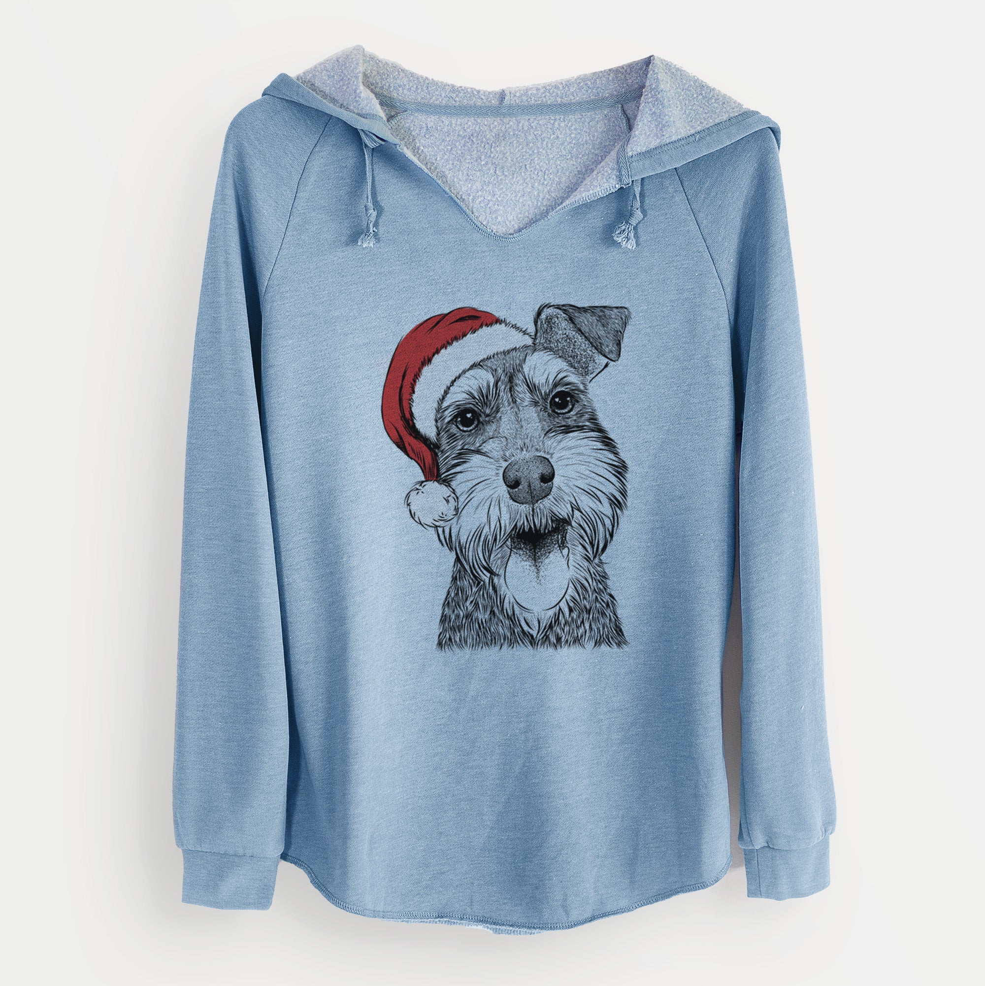 Santa Bernadette the Mini Schnauzer - Cali Wave Hooded Sweatshirt