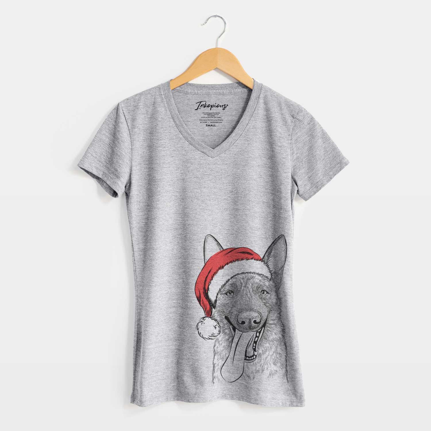 Santa Bessa the Dutch Shepherd - Women's V-neck Shirt