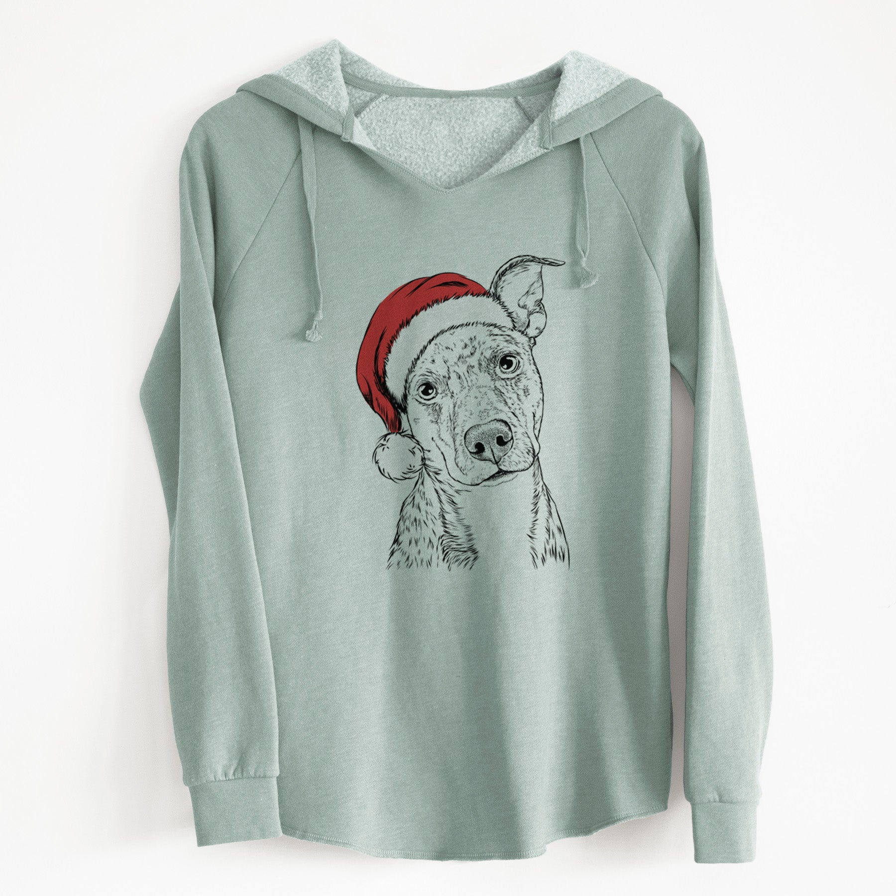 Santa Bianca the Mixed Breed - Cali Wave Hooded Sweatshirt