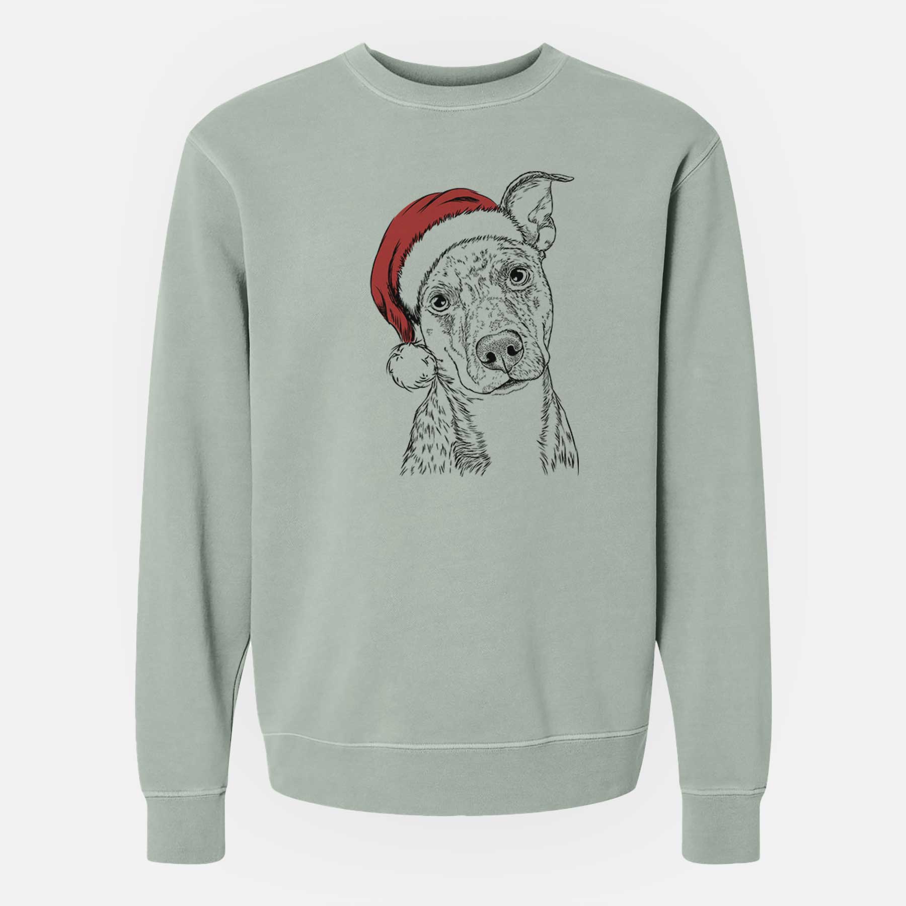 Santa Bianca the Mixed Breed - Unisex Pigment Dyed Crew Sweatshirt