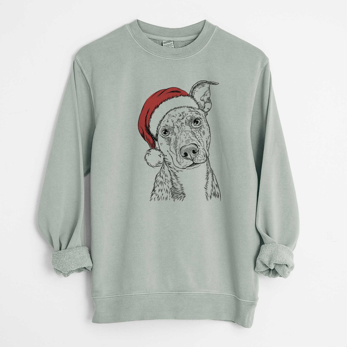 Santa Bianca the Mixed Breed - Unisex Pigment Dyed Crew Sweatshirt