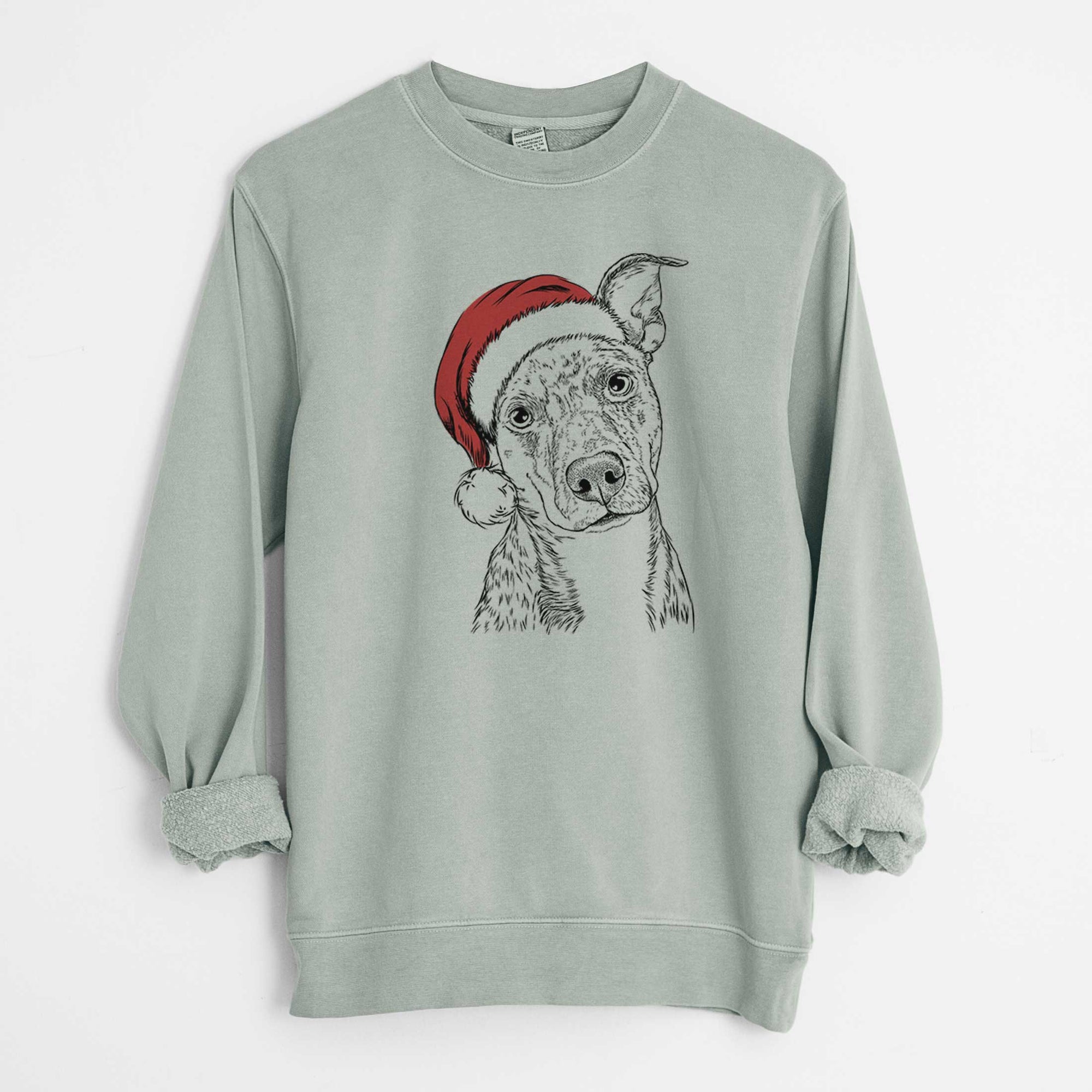 Santa Bianca the Mixed Breed - Unisex Pigment Dyed Crew Sweatshirt