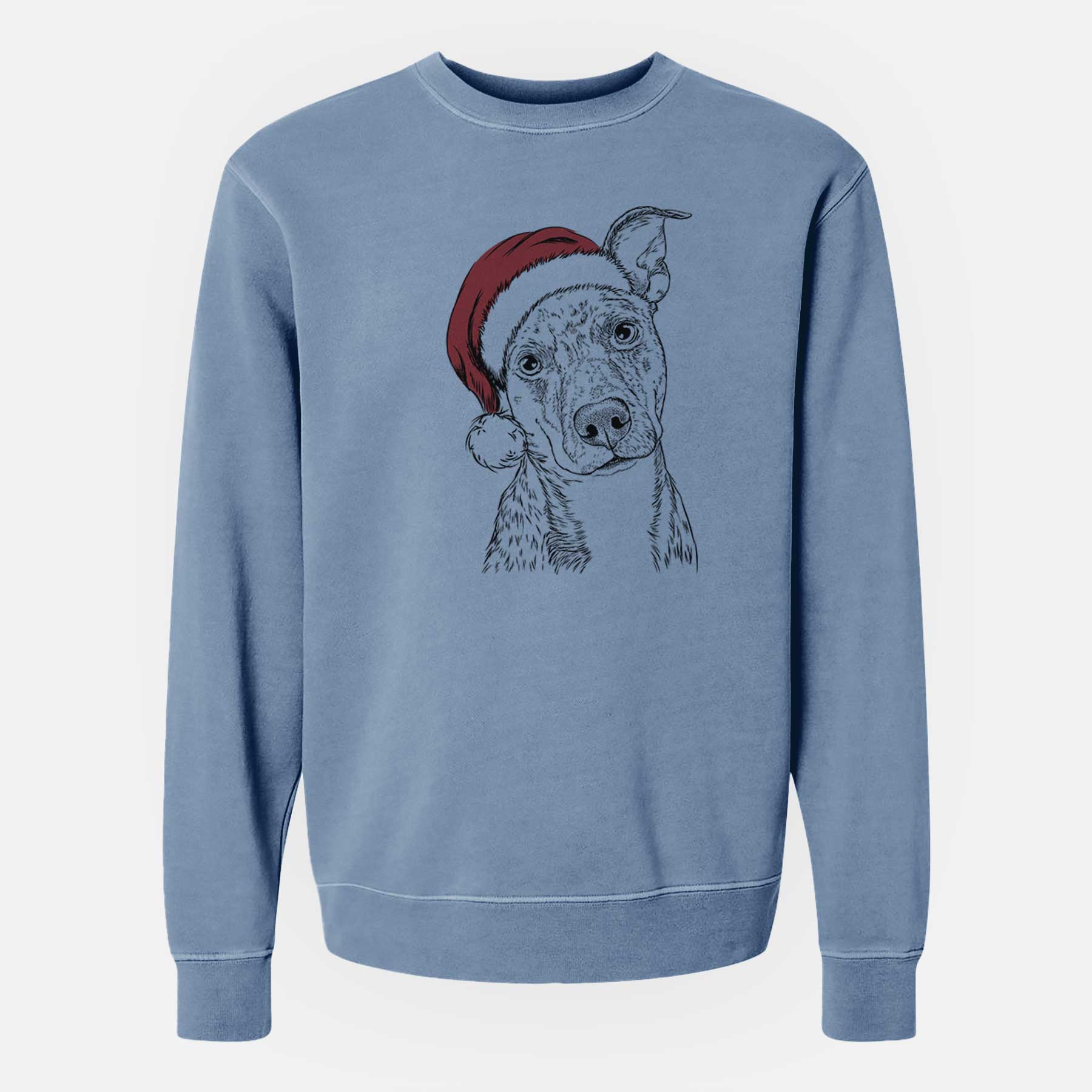 Santa Bianca the Mixed Breed - Unisex Pigment Dyed Crew Sweatshirt