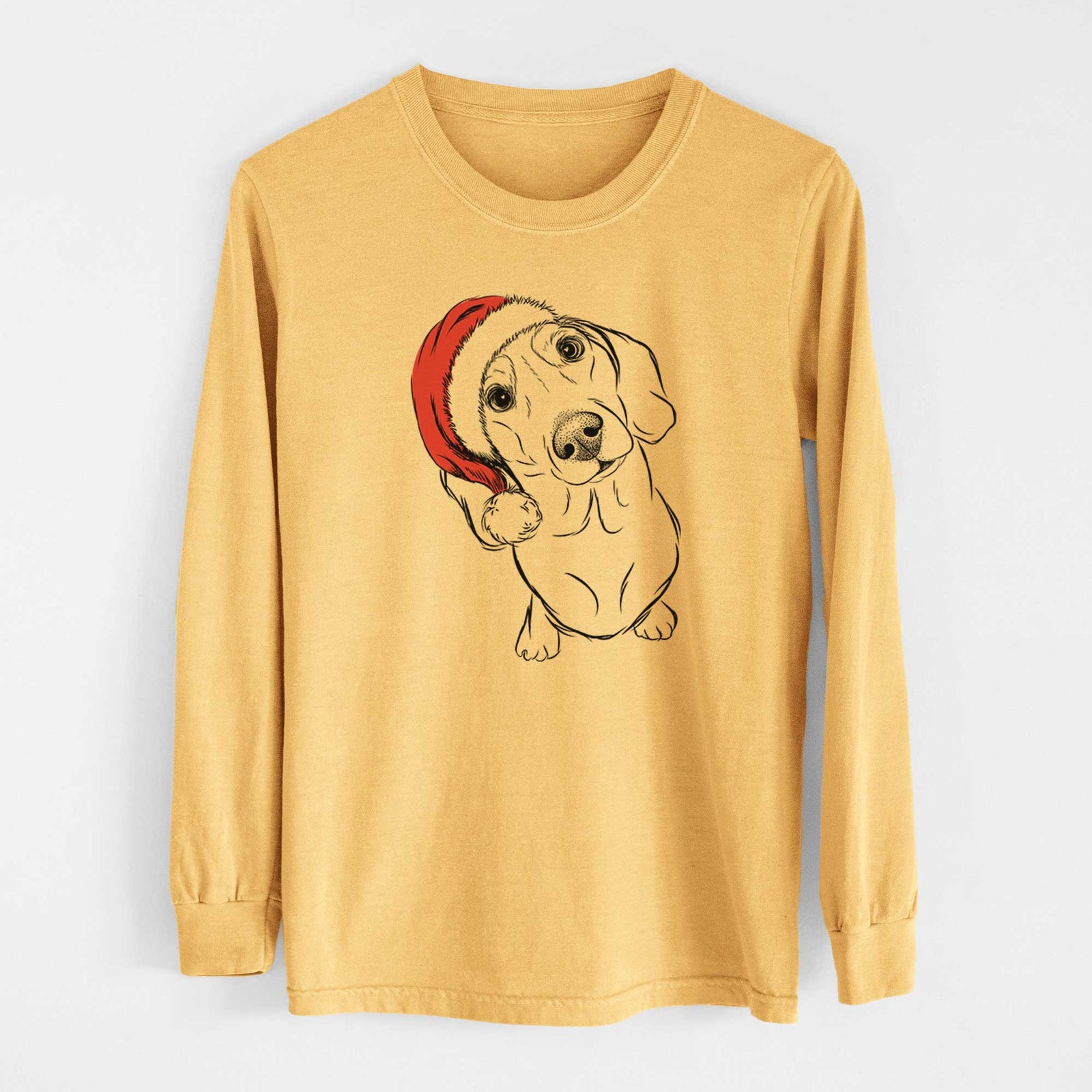 Santa Bill the Dachshund - Heavyweight 100% Cotton Long Sleeve