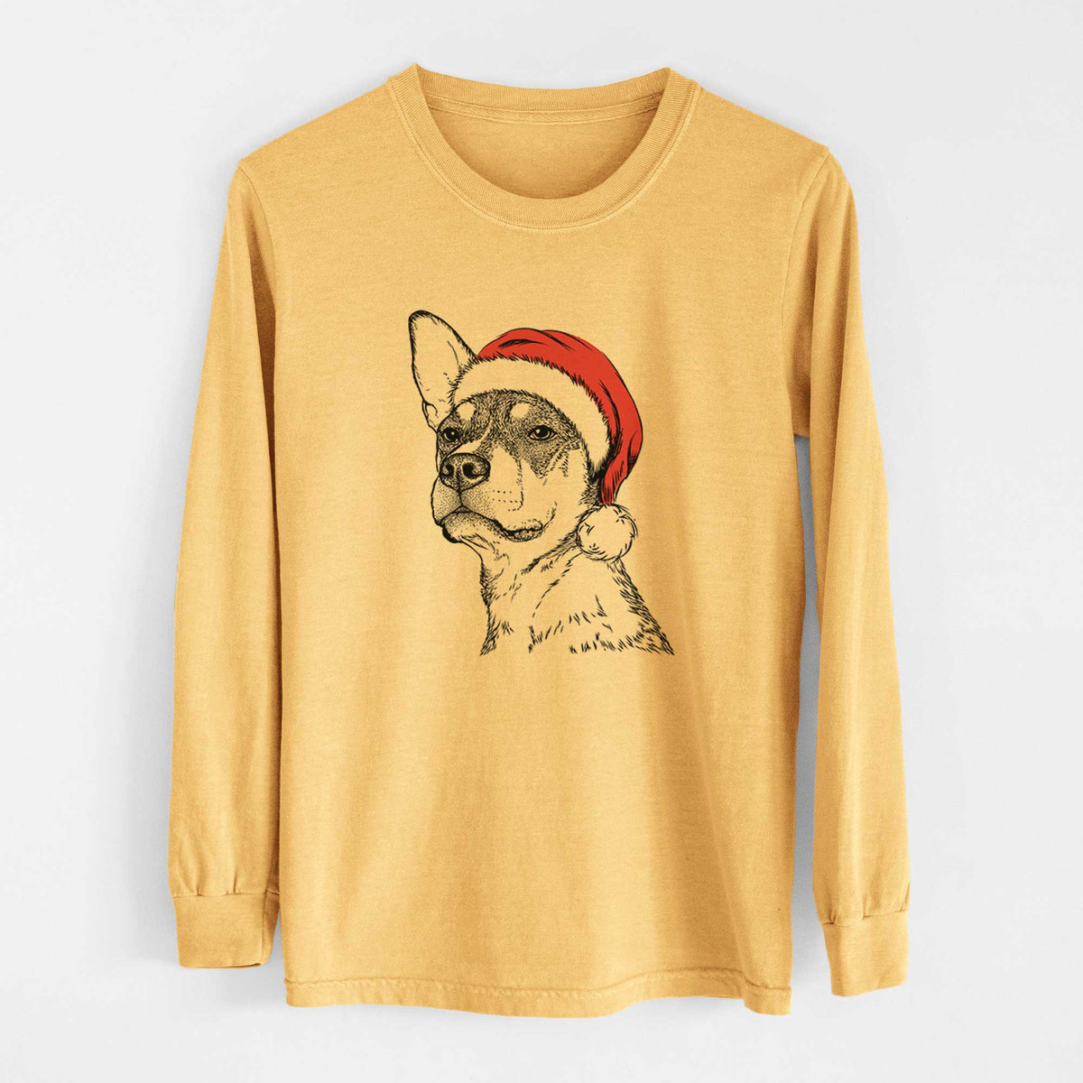 Santa Bill the Heeler Mix - Heavyweight 100% Cotton Long Sleeve