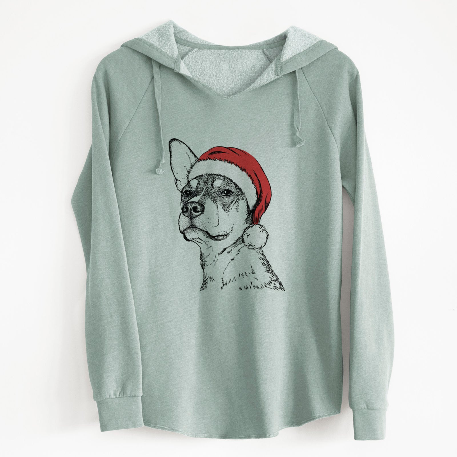 Santa Bill the Heeler Mix - Cali Wave Hooded Sweatshirt